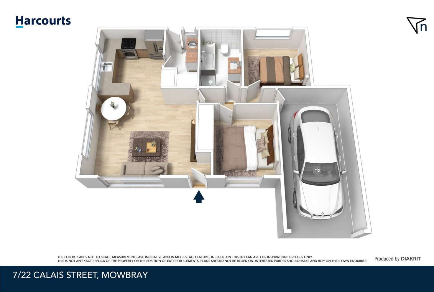 Floorplan of Homely unit listing, 7/22 Calais Street, Mowbray TAS 7248