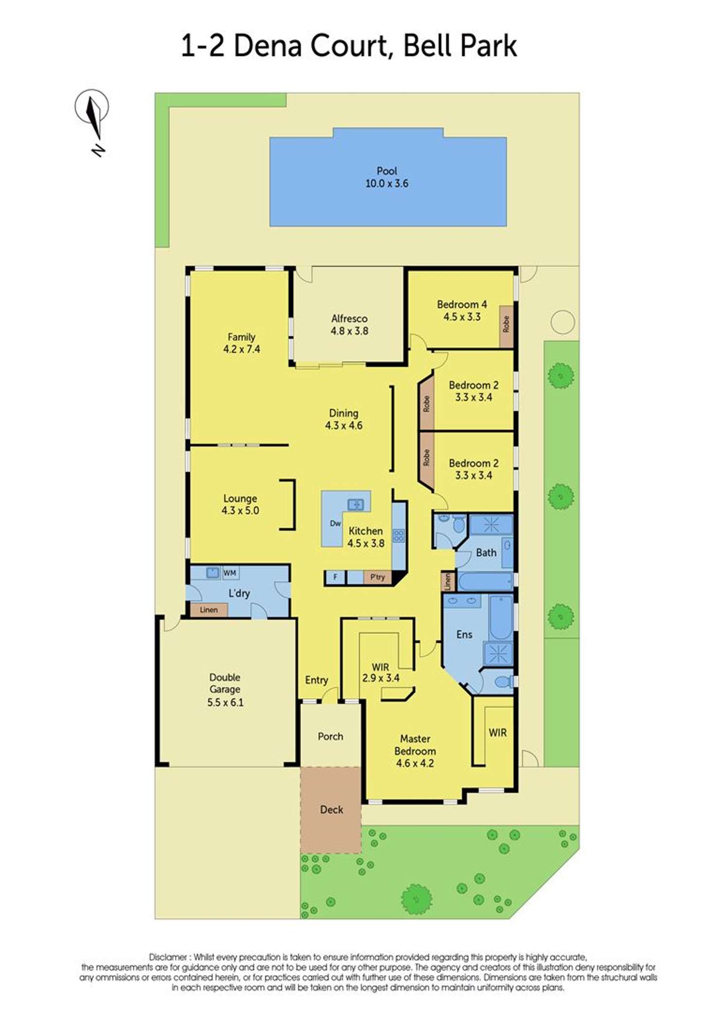 Floorplan of Homely house listing, 1-2 Dena Court, Bell Park VIC 3215