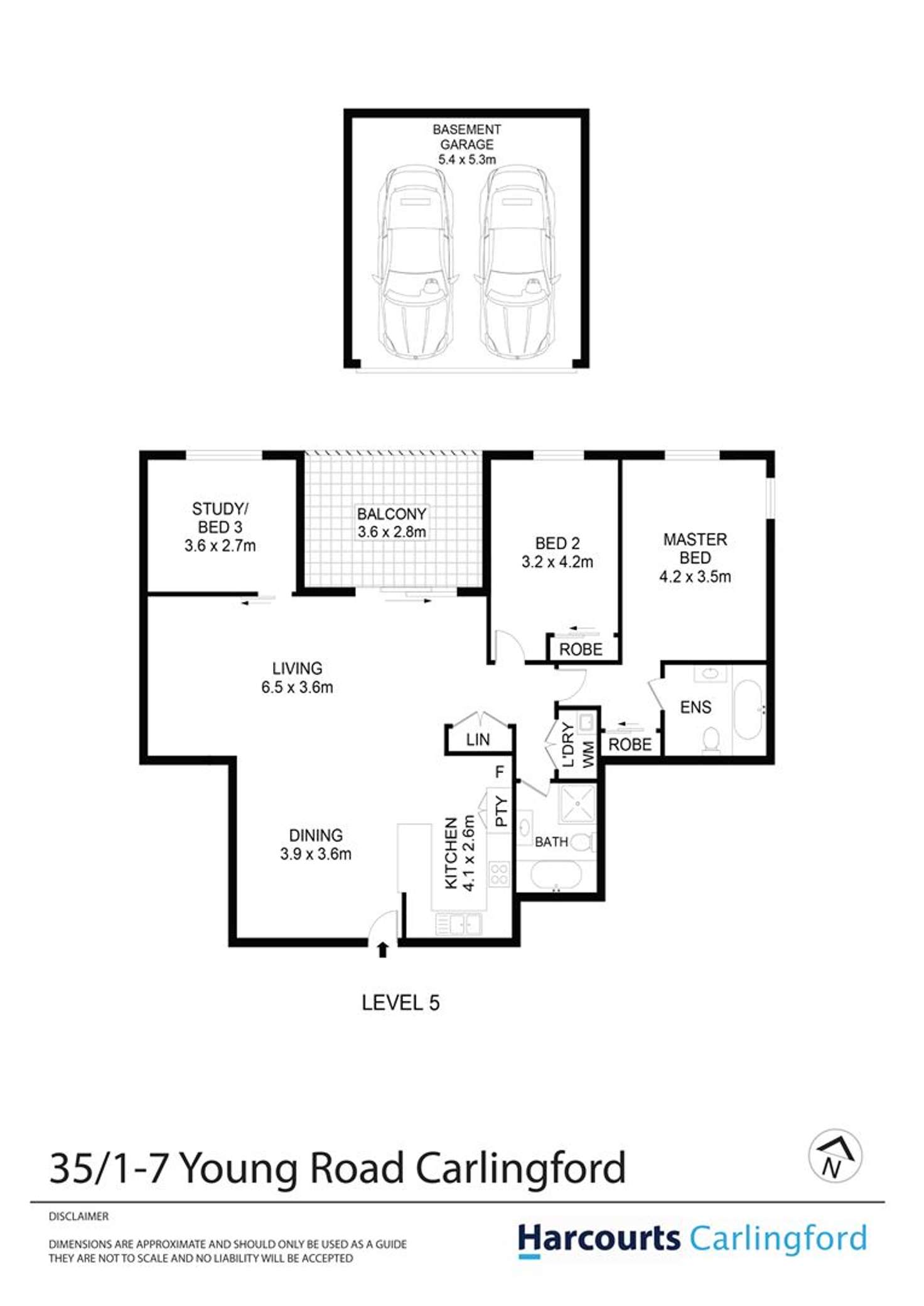 Floorplan of Homely apartment listing, 35/1-7 Young Road, Carlingford NSW 2118