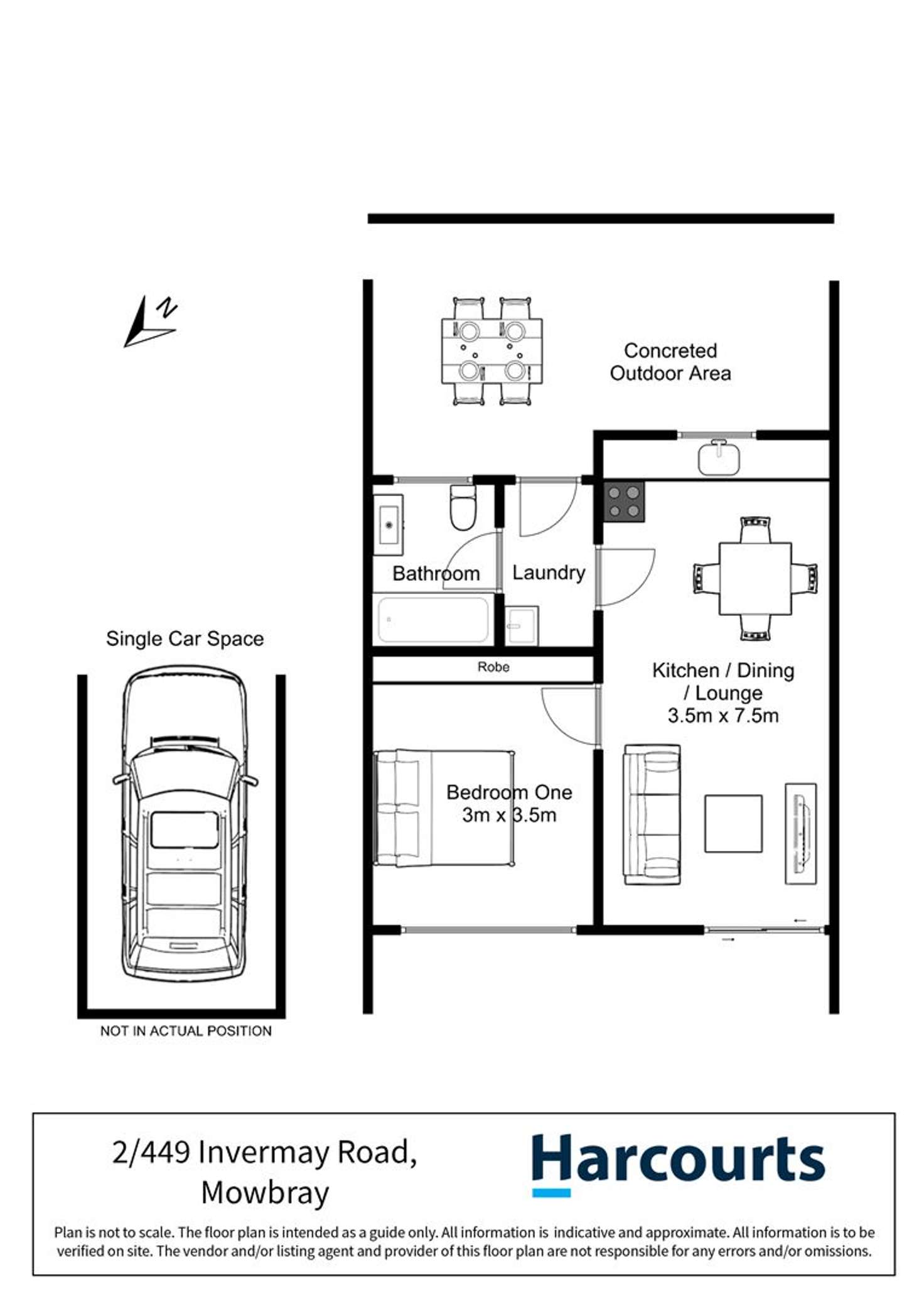 Floorplan of Homely unit listing, 2/449 Invermay Road, Mowbray TAS 7248