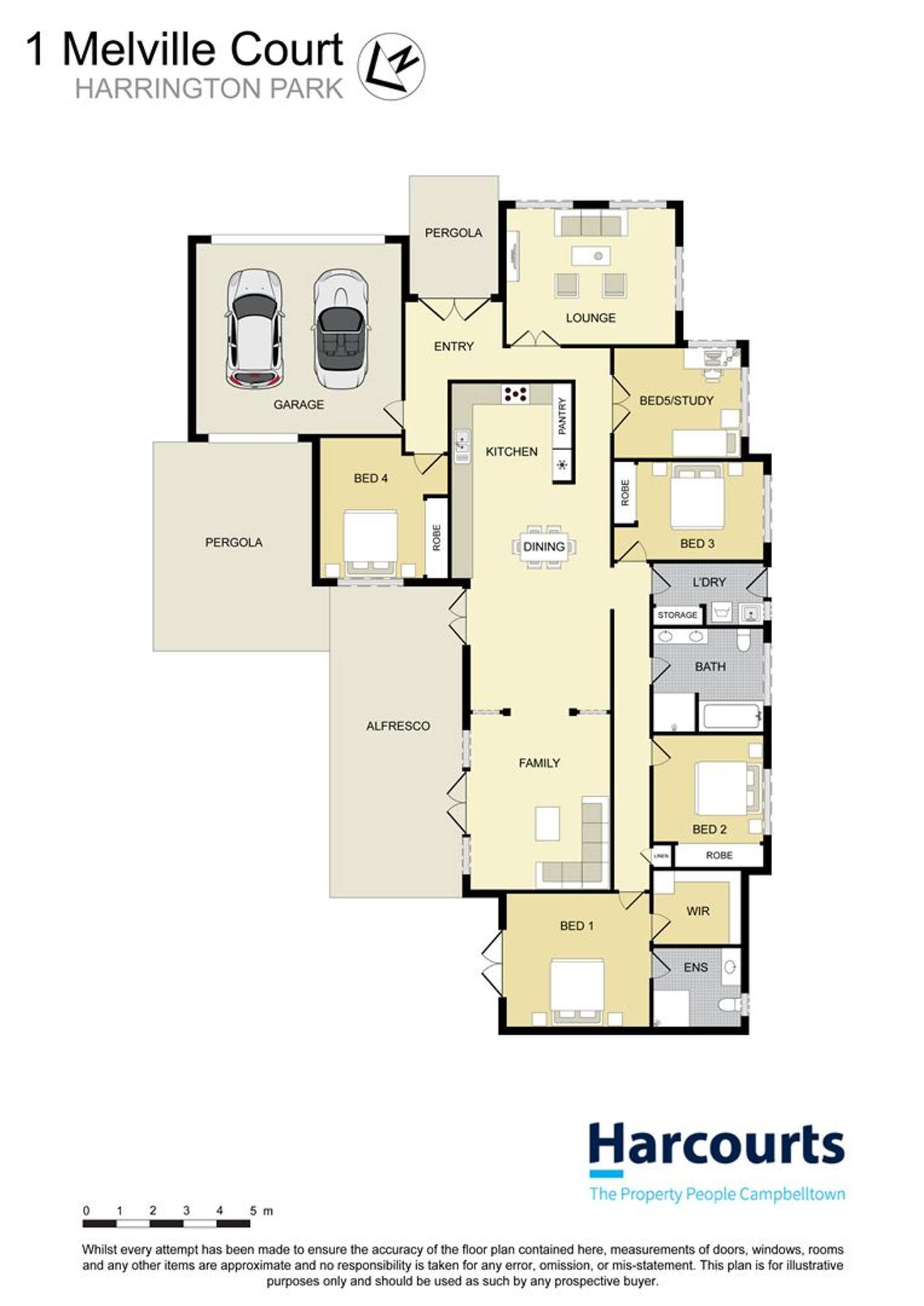 Floorplan of Homely house listing, 1 Melville Court, Harrington Park NSW 2567