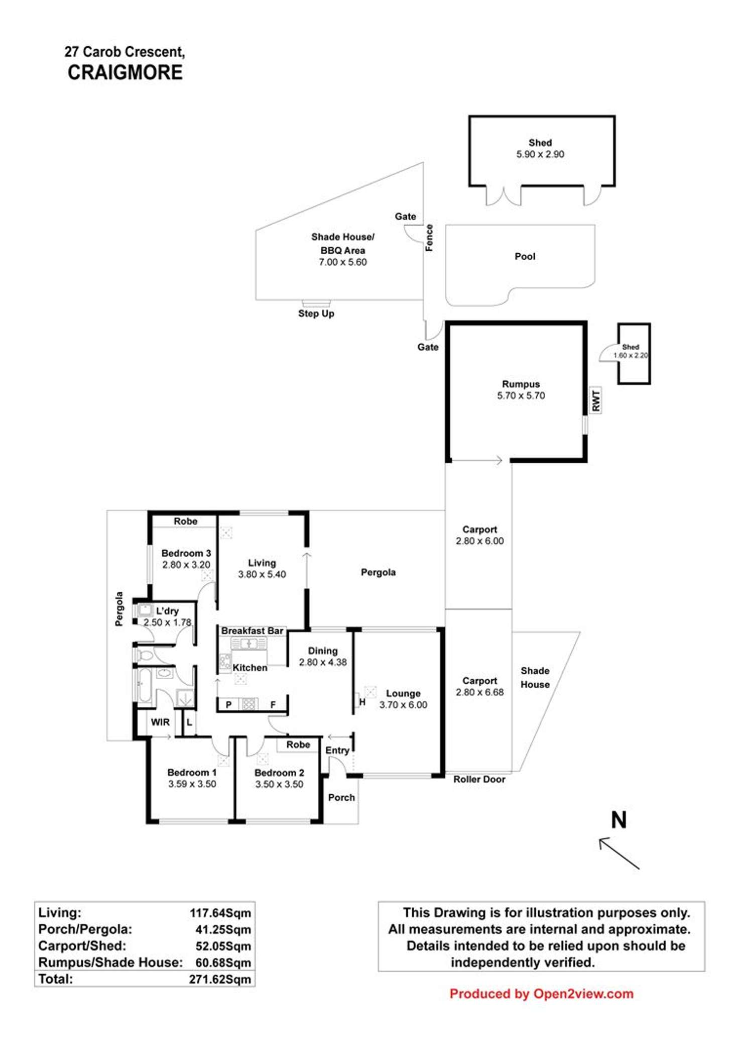Floorplan of Homely house listing, 27 Carob Crescent, Craigmore SA 5114