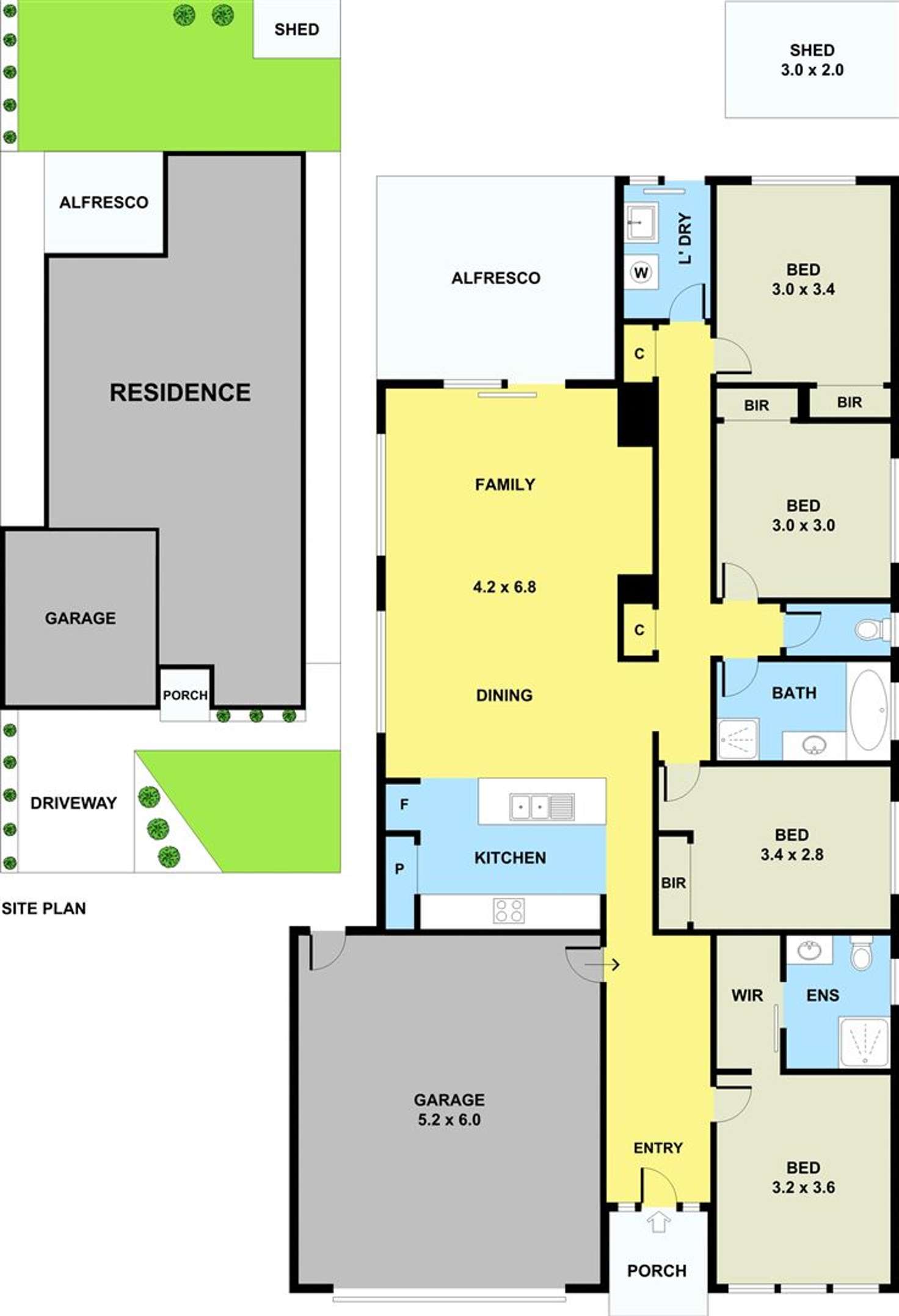 Floorplan of Homely house listing, 4 Sutton Rise, Cranbourne North VIC 3977
