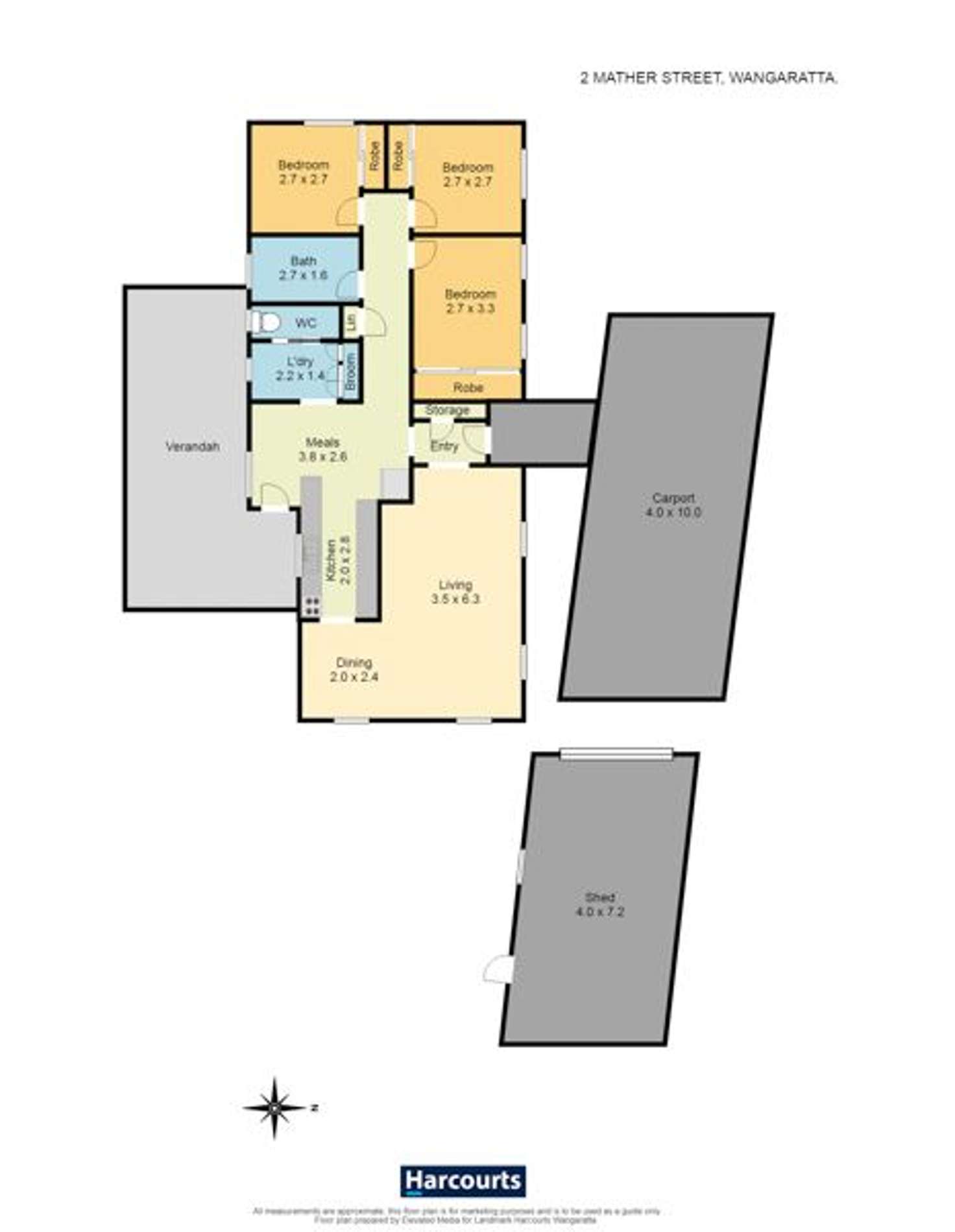 Floorplan of Homely house listing, 2 Mather Street, Wangaratta VIC 3677