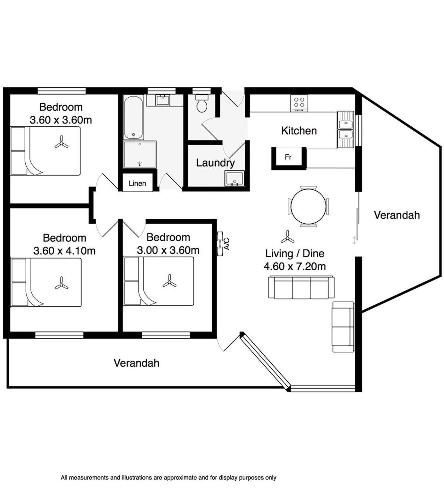 Floorplan of Homely semiDetached listing, 1/48 Griffiths Drive, Moana SA 5169