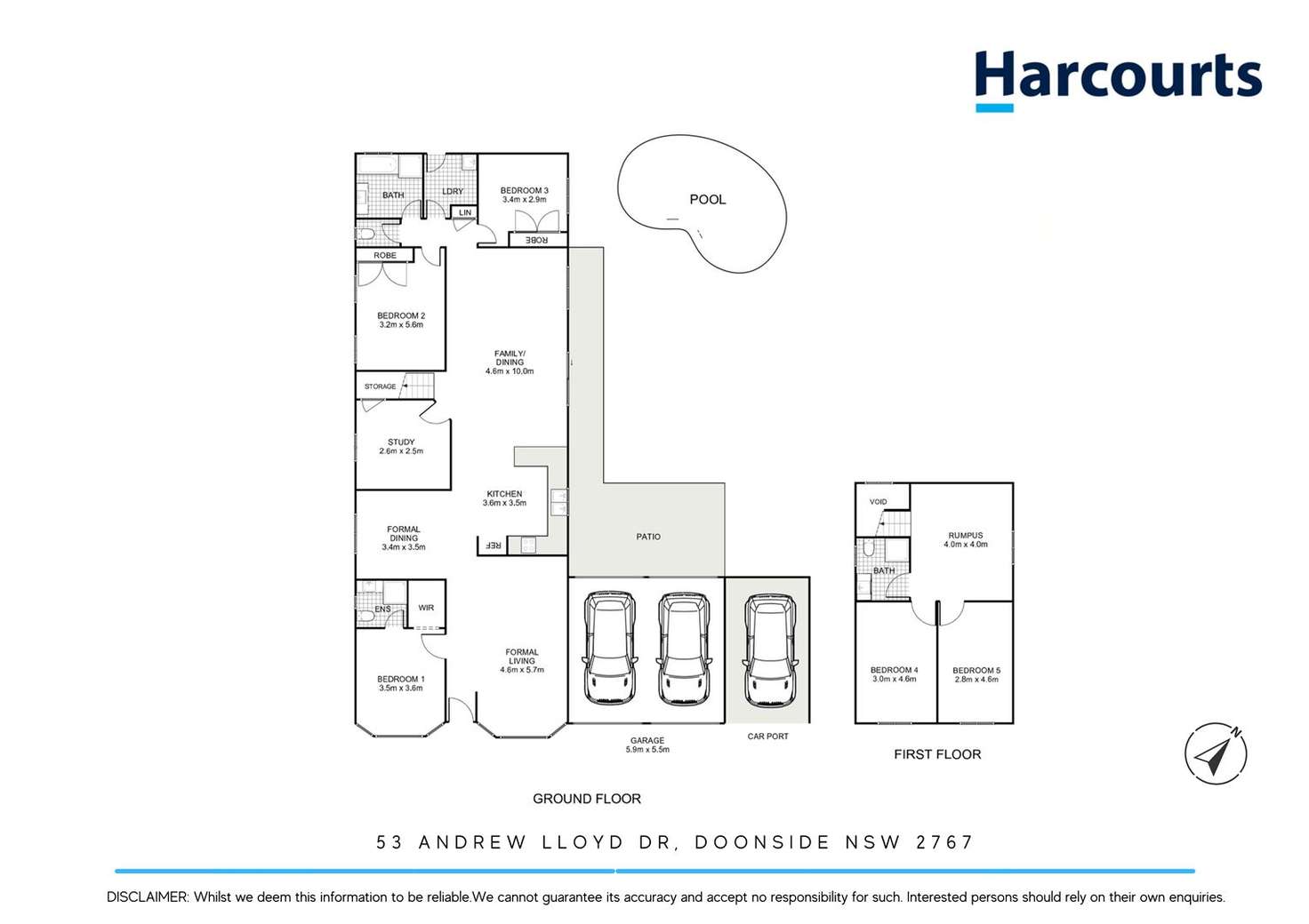 Floorplan of Homely house listing, 53 Andrew Lloyd Drive, Doonside NSW 2767