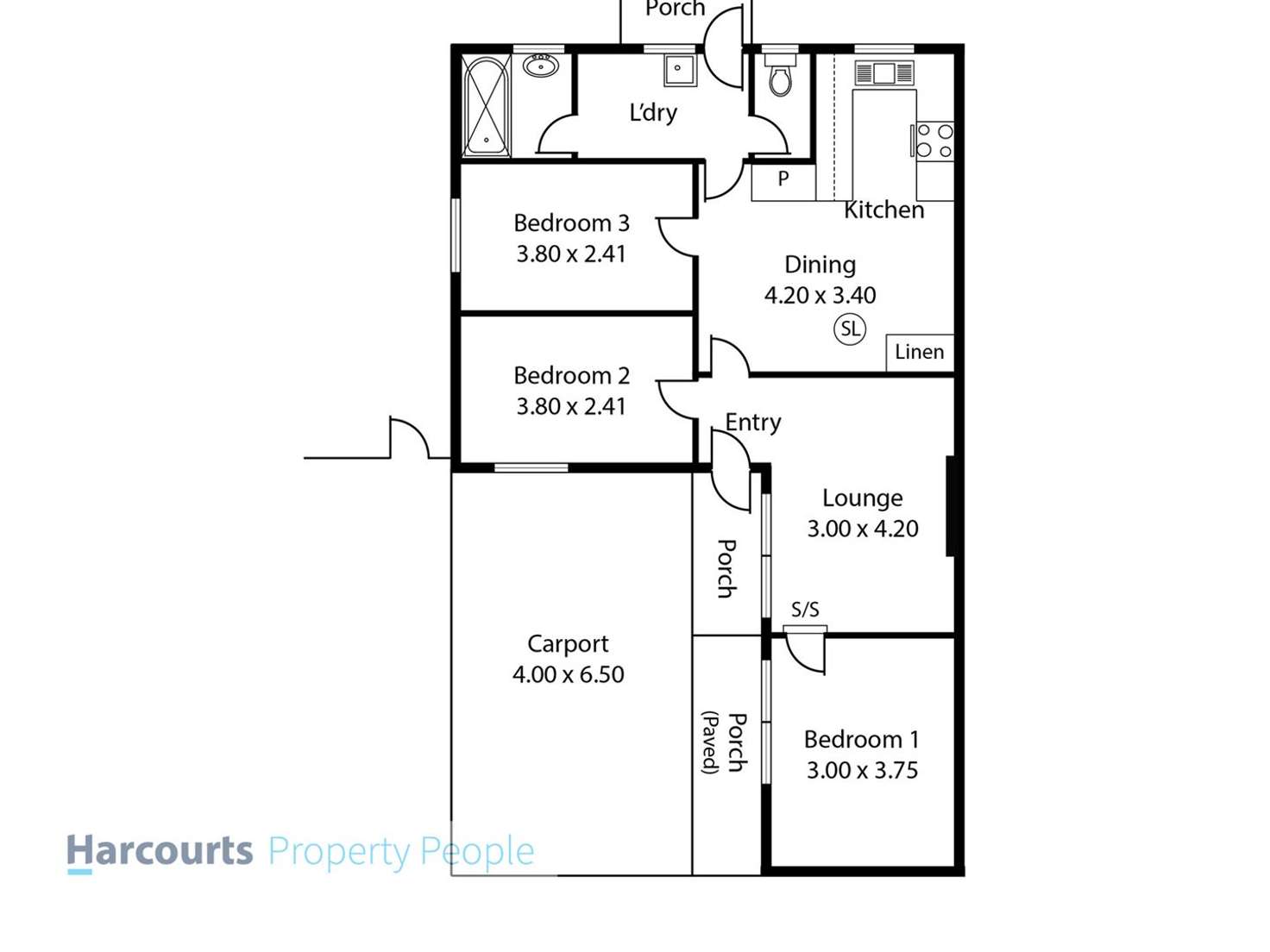 Floorplan of Homely semiDetached listing, 12 Rickaby Street, Croydon Park SA 5008