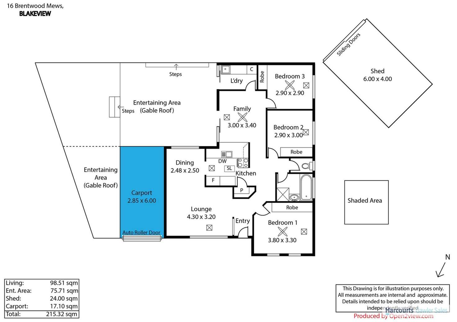 Floorplan of Homely house listing, 16 Brentwood Mews, Blakeview SA 5114