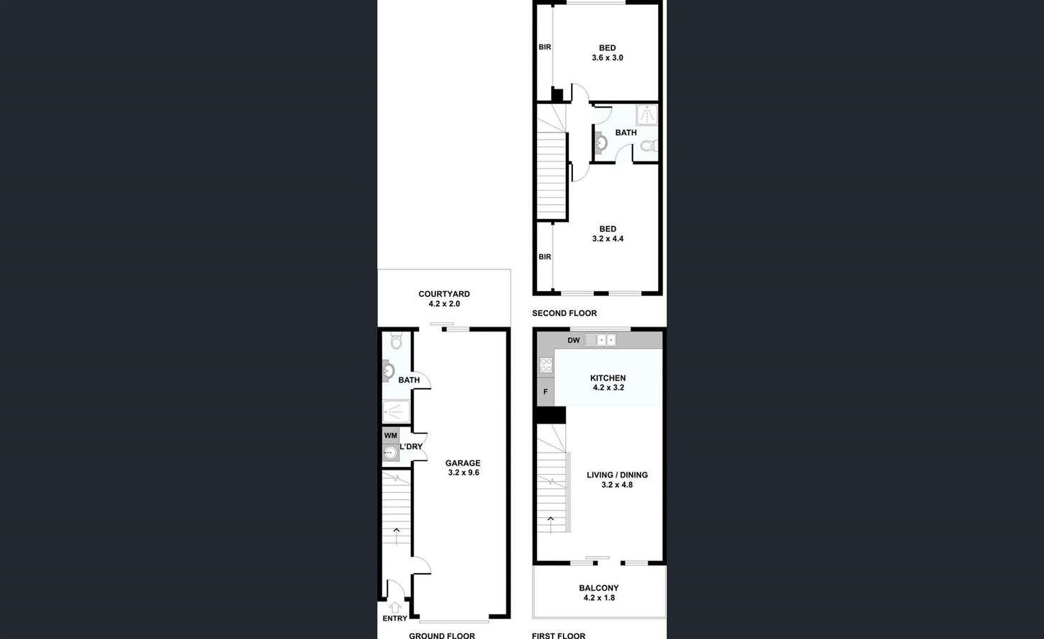 Floorplan of Homely townhouse listing, 11/19-21 Metro Parade, Mawson Lakes SA 5095