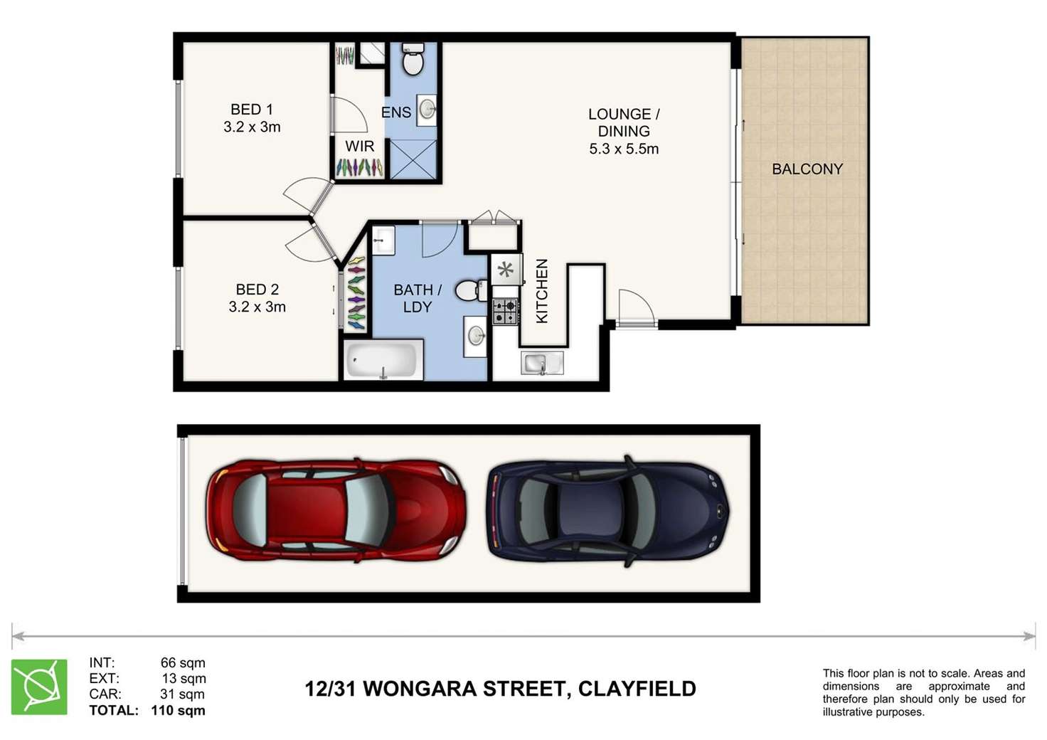 Floorplan of Homely unit listing, 12/31 Wongara Street, Clayfield QLD 4011