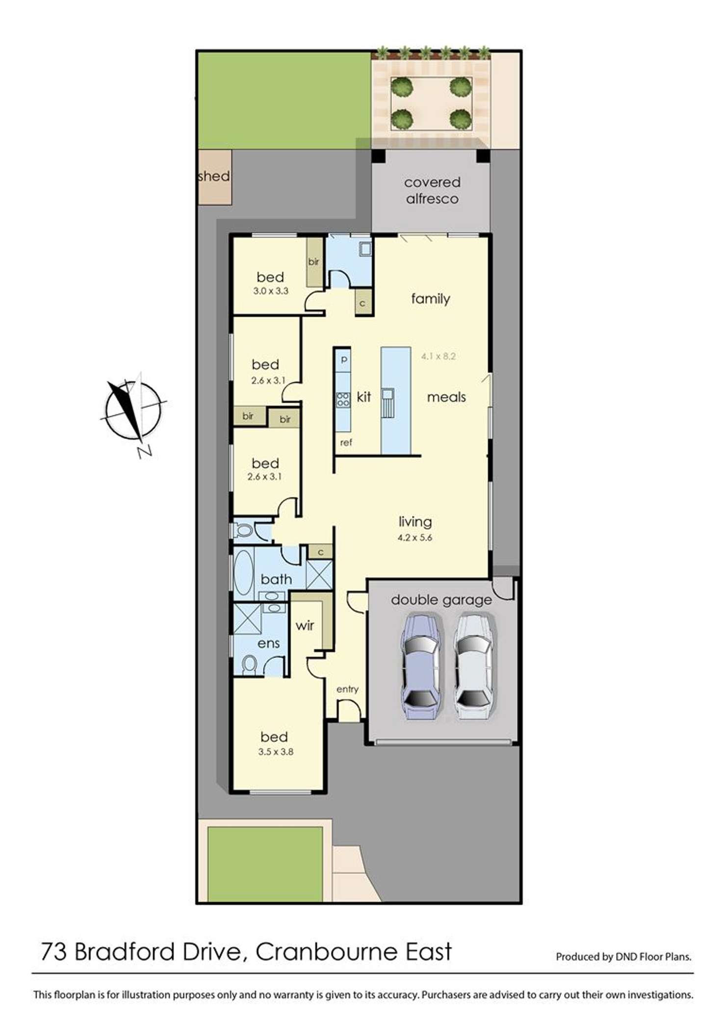 Floorplan of Homely house listing, 73 Bradford Drive, Cranbourne East VIC 3977