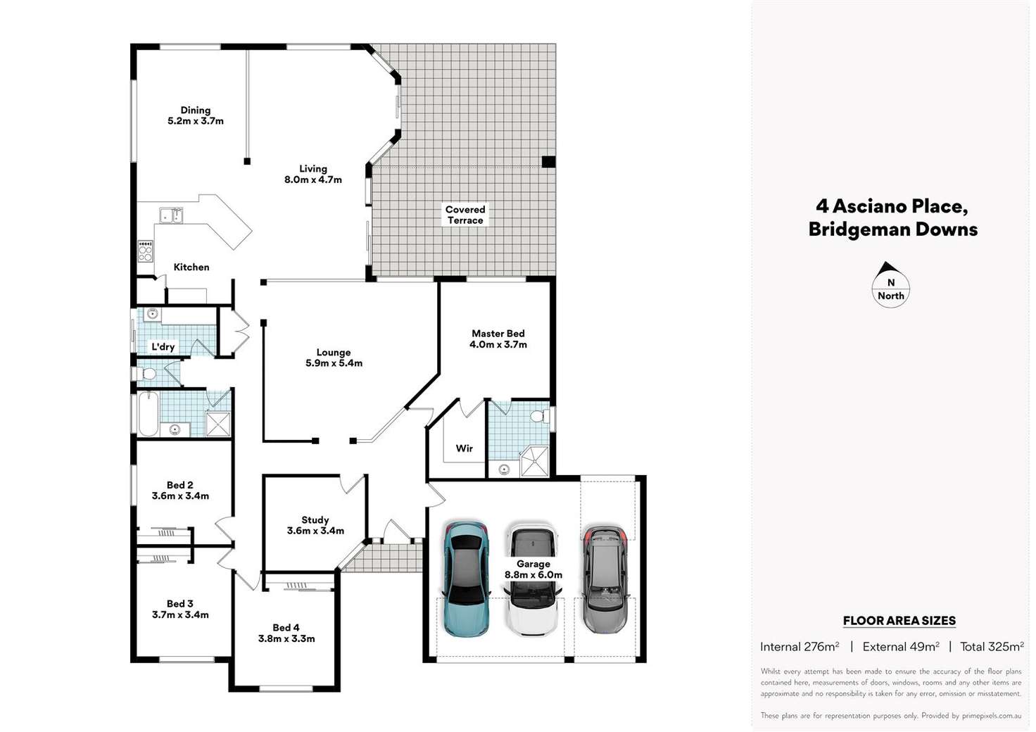 Floorplan of Homely house listing, 4 Asciano Place, Bridgeman Downs QLD 4035
