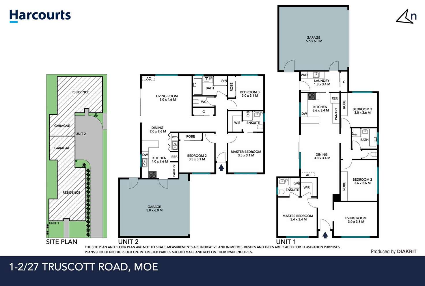 Floorplan of Homely unit listing, 2/27 Truscott Road, Moe VIC 3825