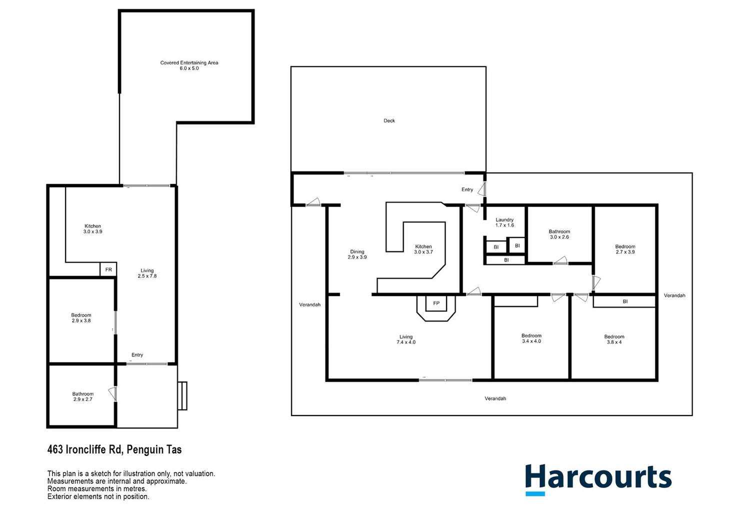 Floorplan of Homely acreageSemiRural listing, 463 Ironcliffe Road, Penguin TAS 7316