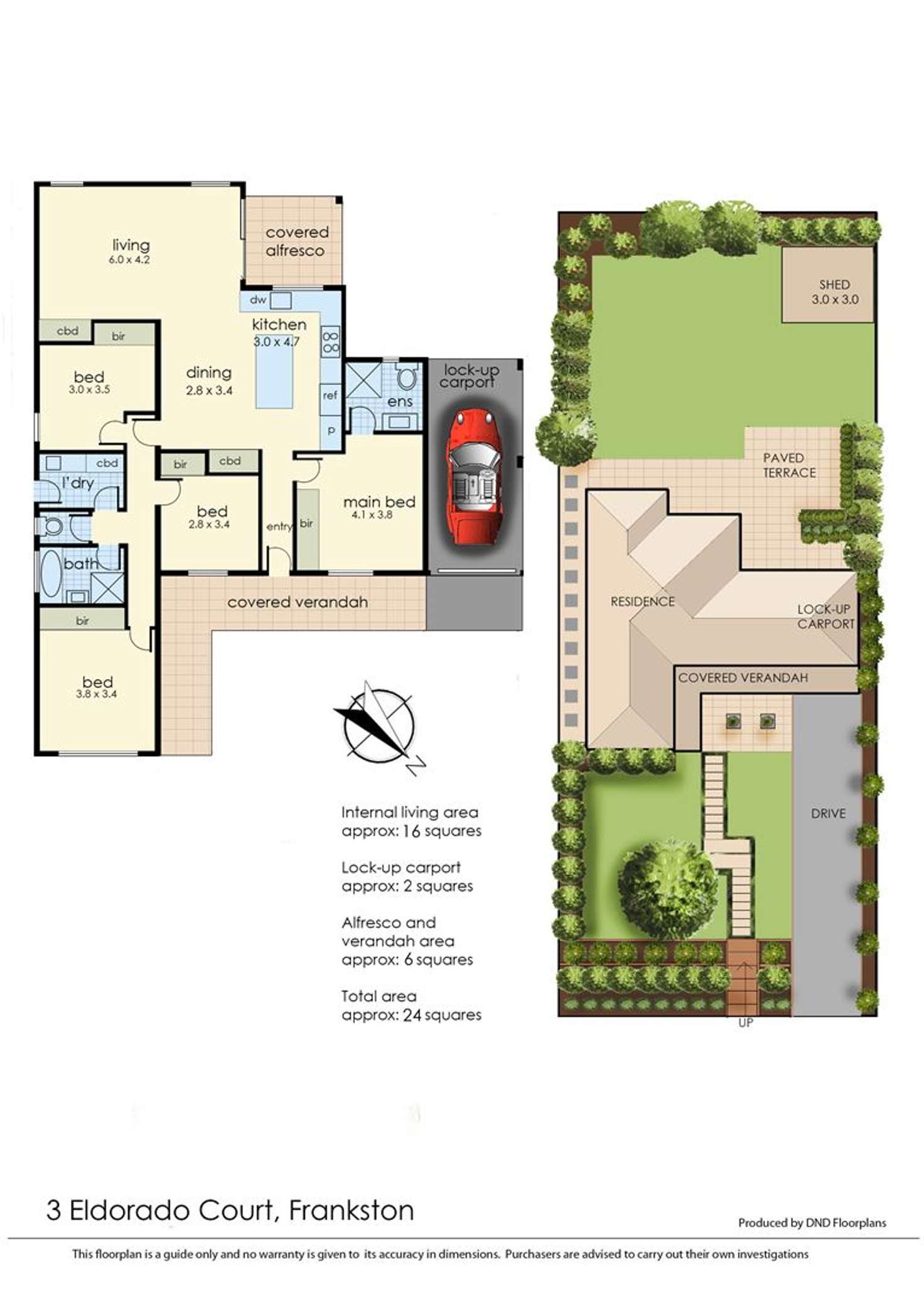 Floorplan of Homely house listing, 3 Eldorado Court, Frankston VIC 3199