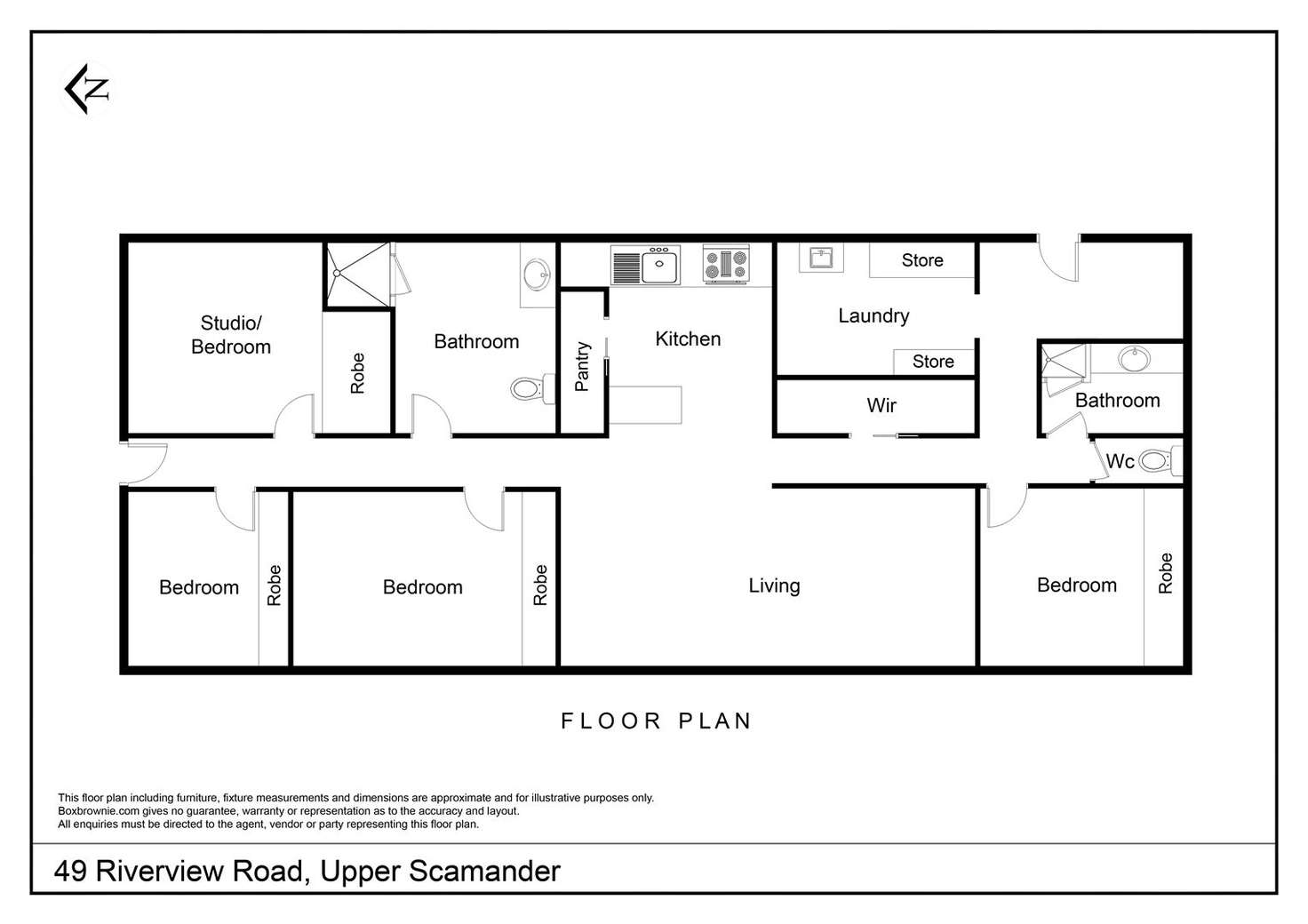 Floorplan of Homely house listing, 49 Riverview Road, Scamander TAS 7215