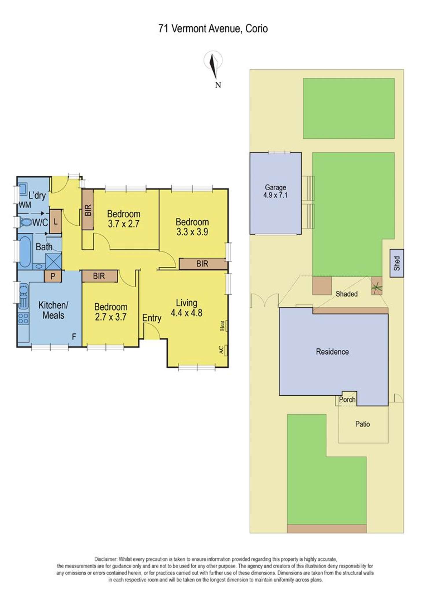 Floorplan of Homely house listing, 71 Vermont Avenue, Corio VIC 3214