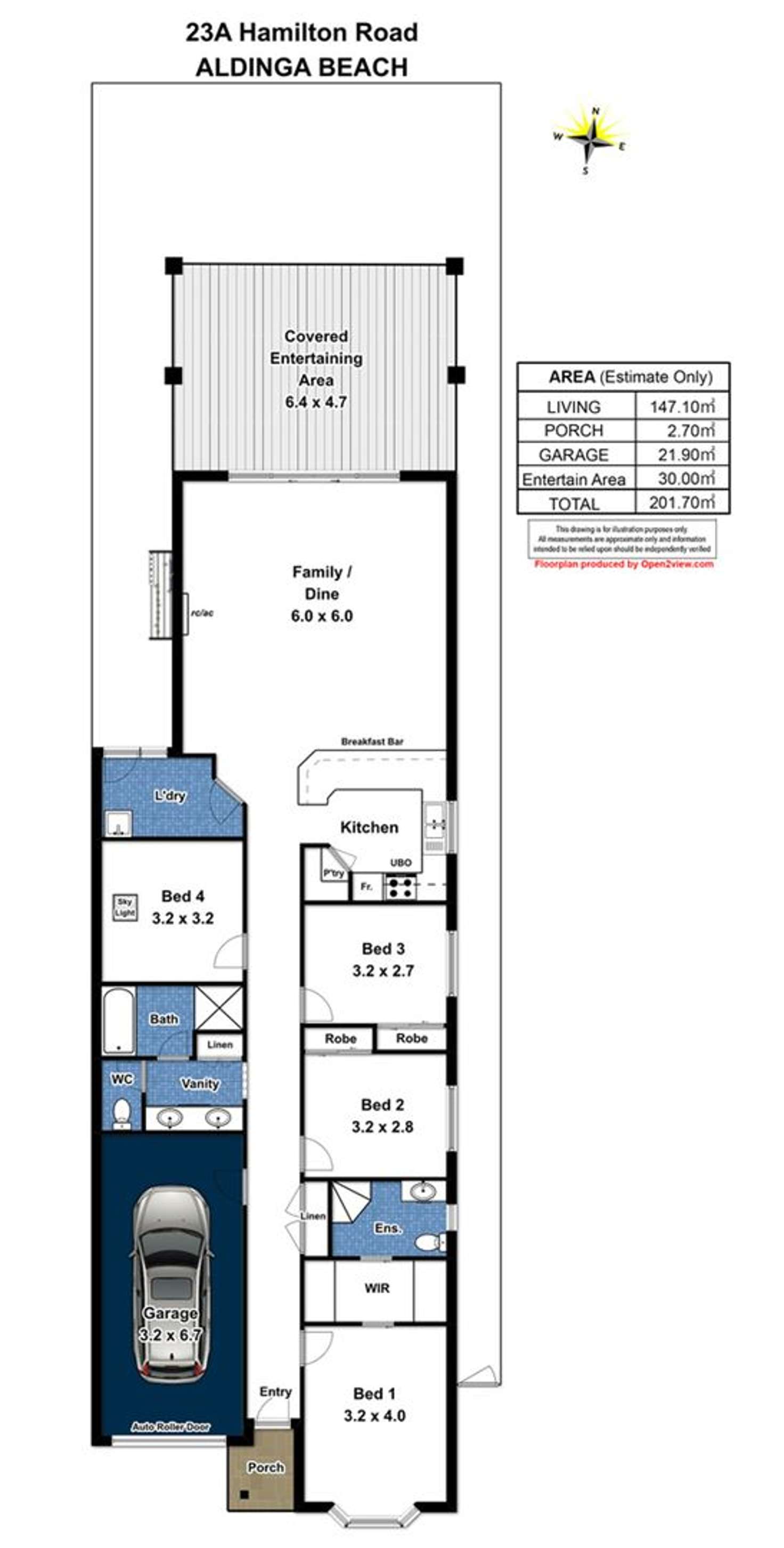 Floorplan of Homely house listing, 23A Hamilton Road, Aldinga Beach SA 5173