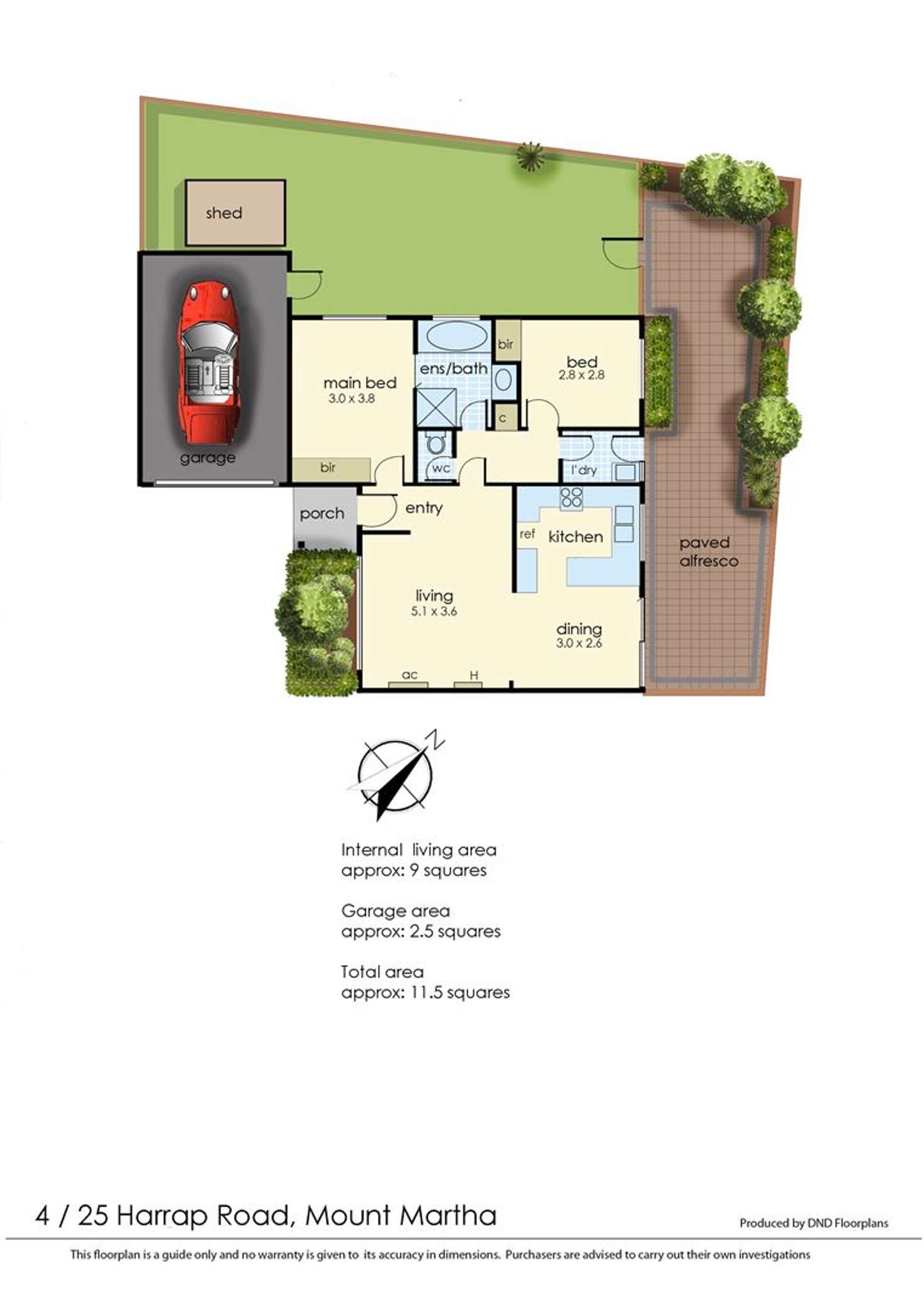 Floorplan of Homely unit listing, 4/25 Harrap Road, Mount Martha VIC 3934
