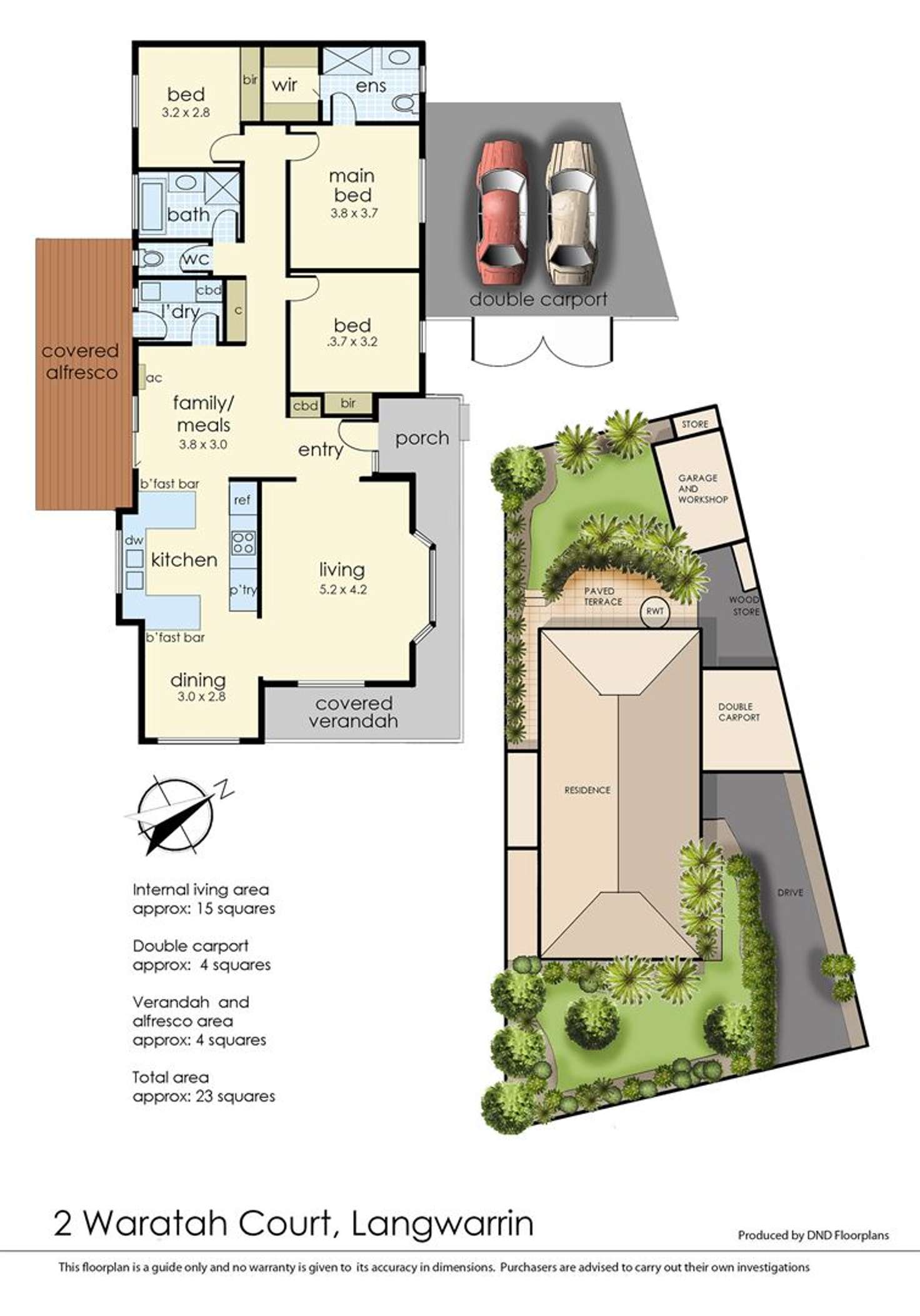 Floorplan of Homely house listing, 2 Waratah Court, Langwarrin VIC 3910