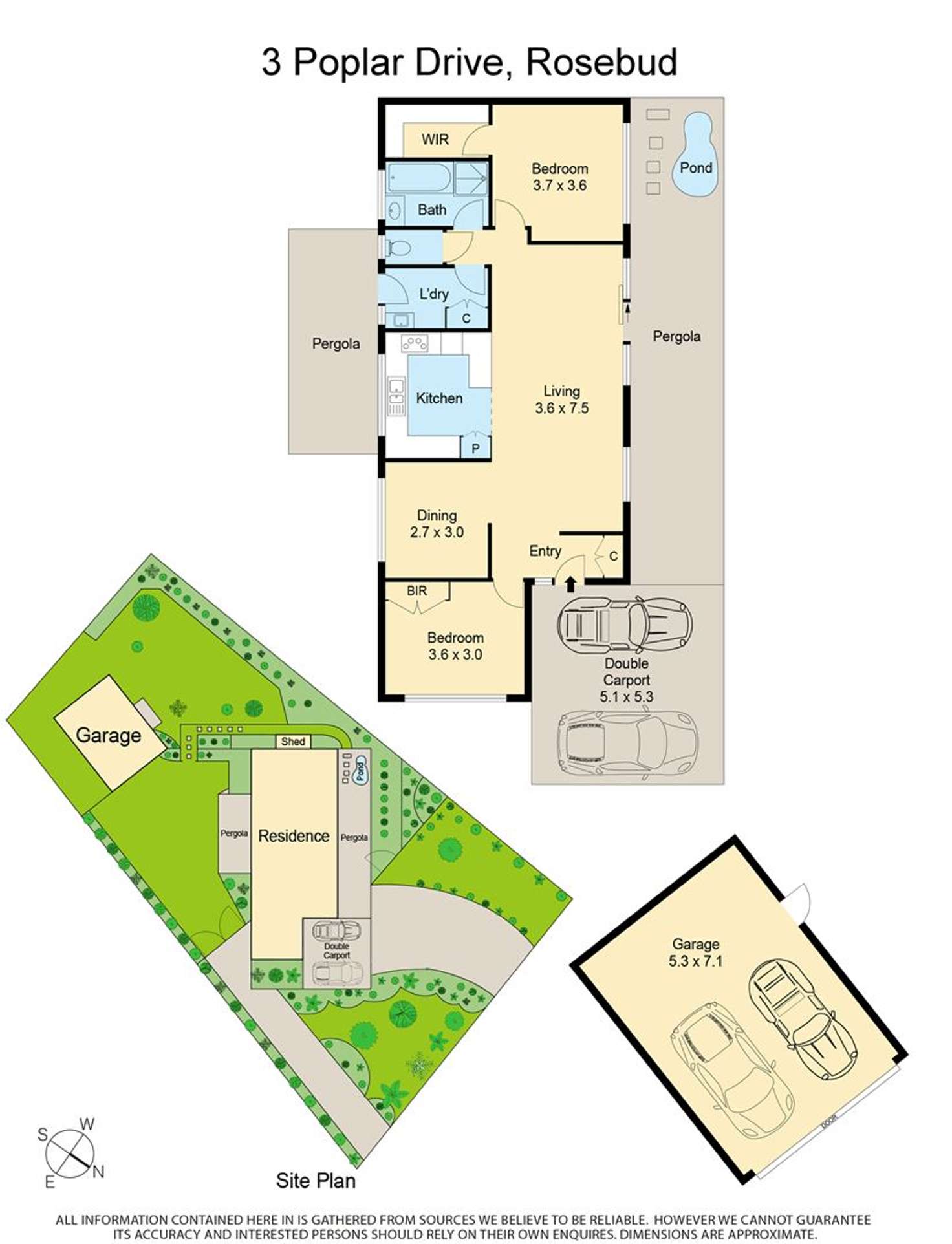 Floorplan of Homely house listing, 3 Poplar Drive, Rosebud VIC 3939