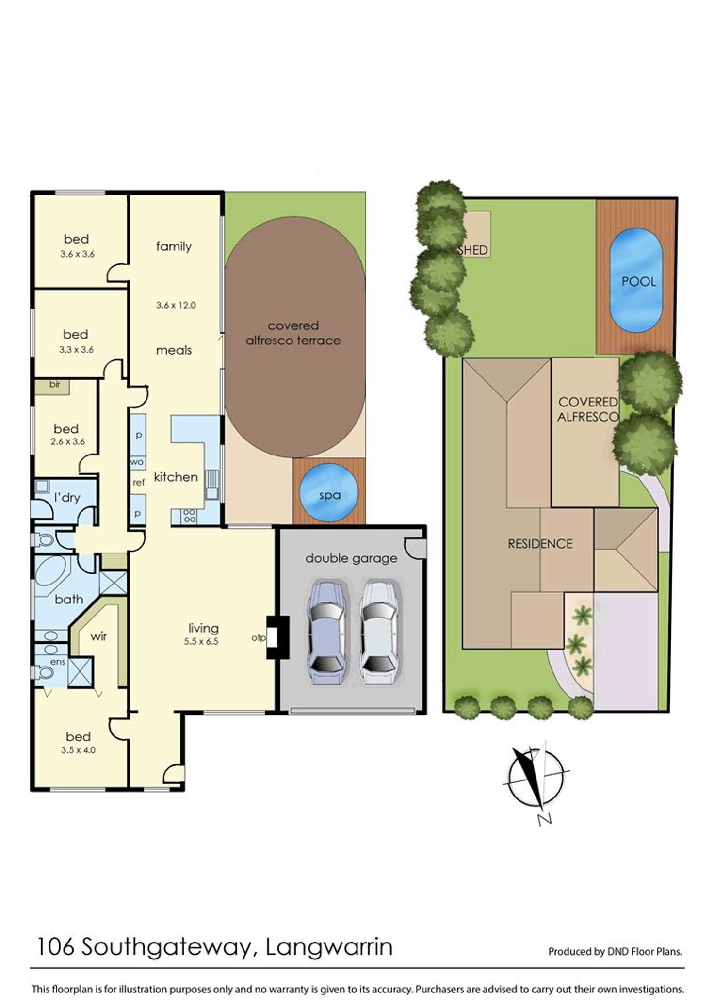 Floorplan of Homely house listing, 106 Southgateway, Langwarrin VIC 3910