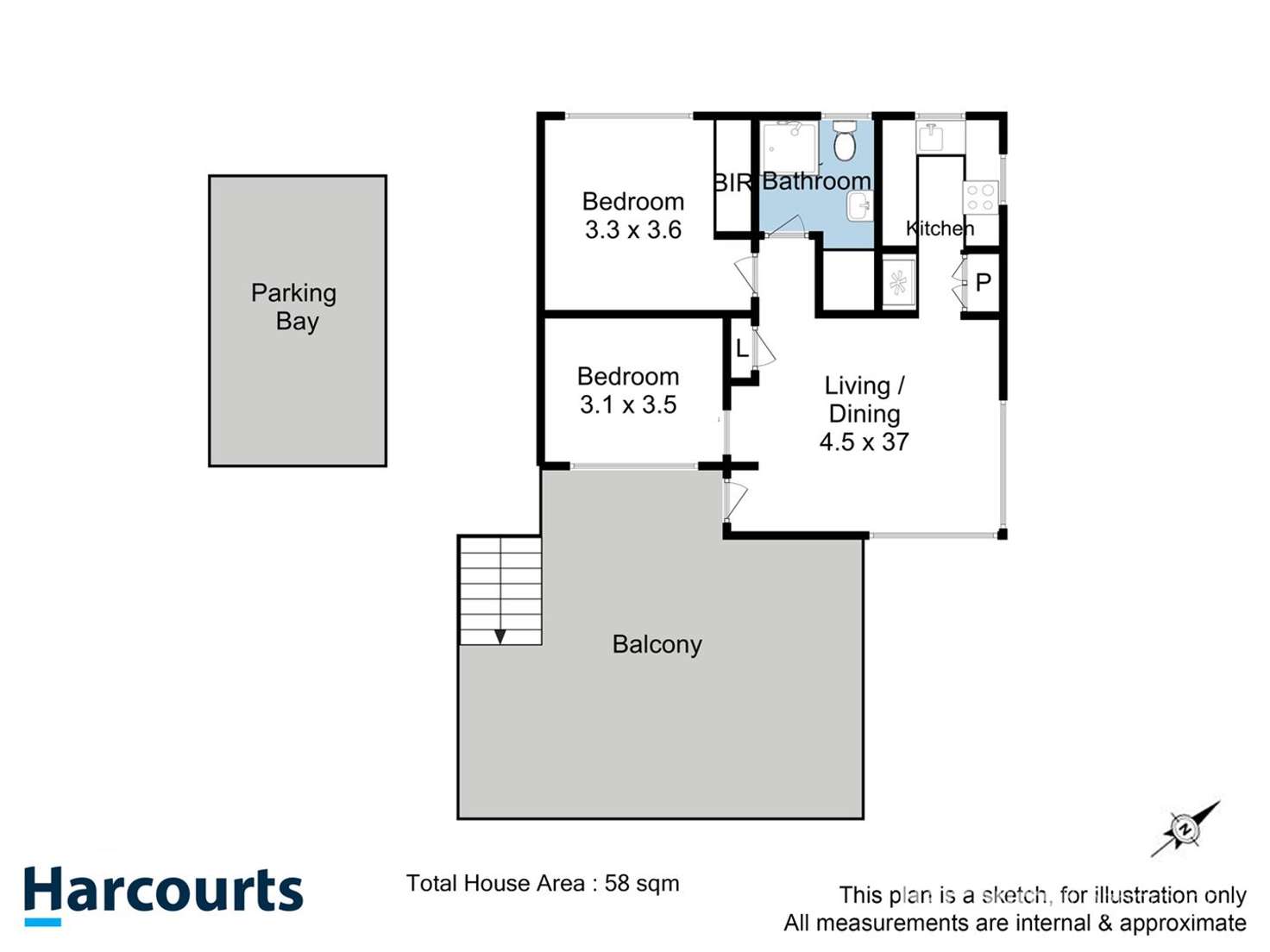 Floorplan of Homely unit listing, 9/26 Osborne Esplanade, Kingston Beach TAS 7050