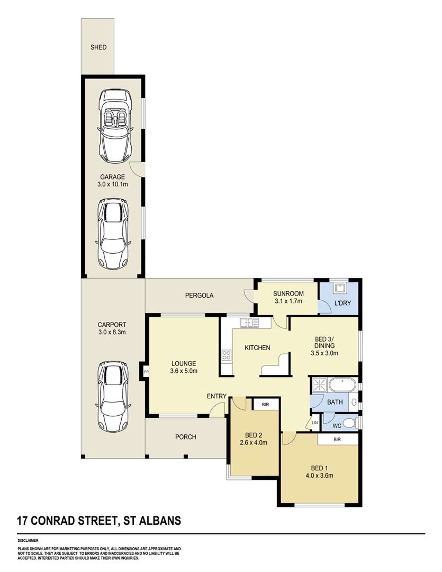 Floorplan of Homely house listing, 17 Conrad Street, St Albans VIC 3021