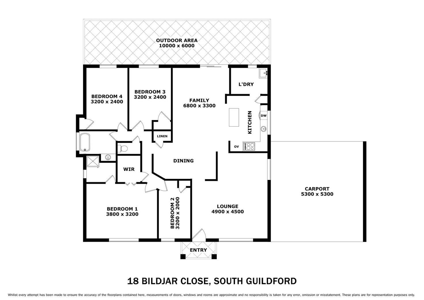 Floorplan of Homely house listing, 18 Bildjar Close, South Guildford WA 6055