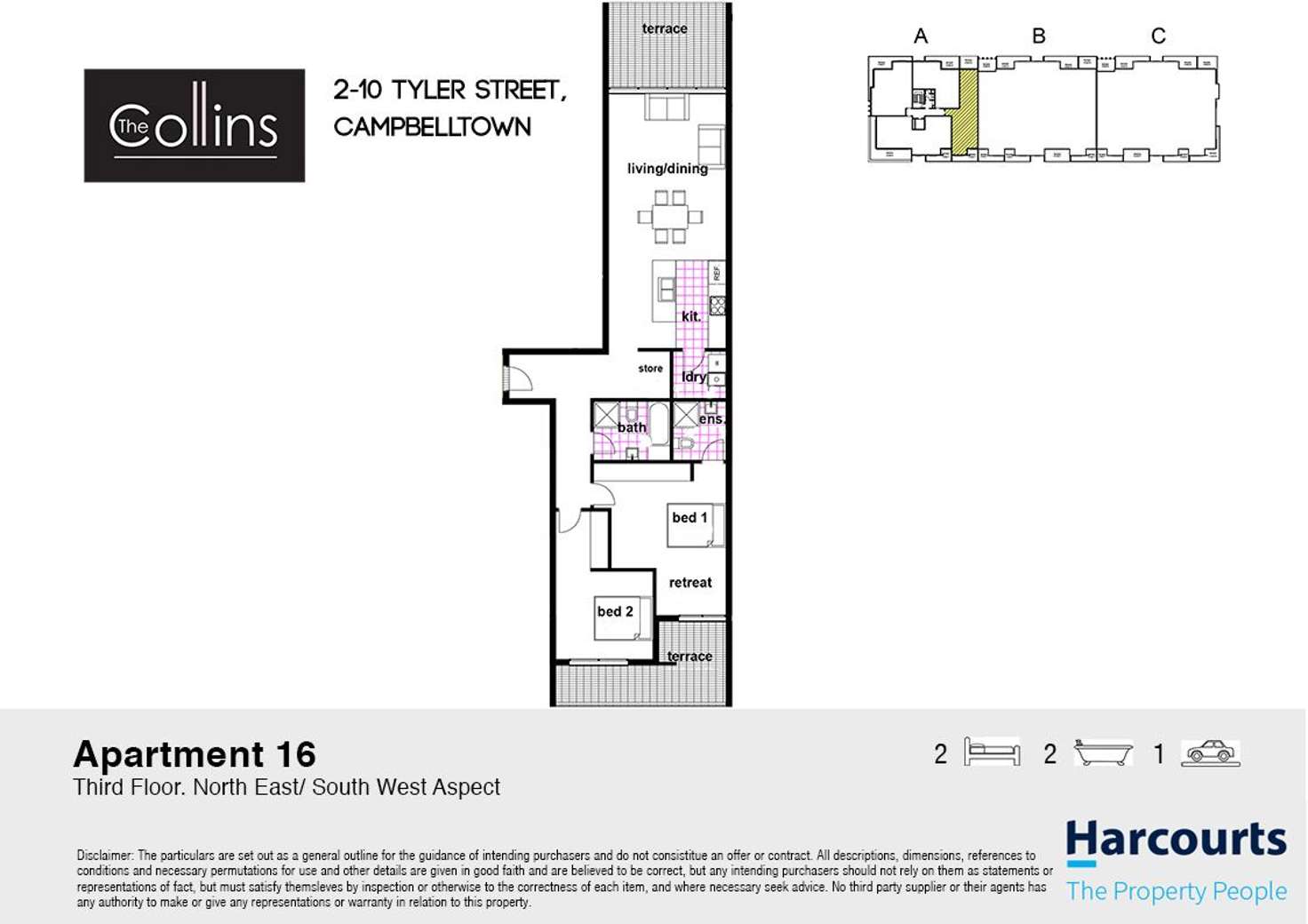 Floorplan of Homely unit listing, 16/2-10 Tyler Street, Campbelltown NSW 2560