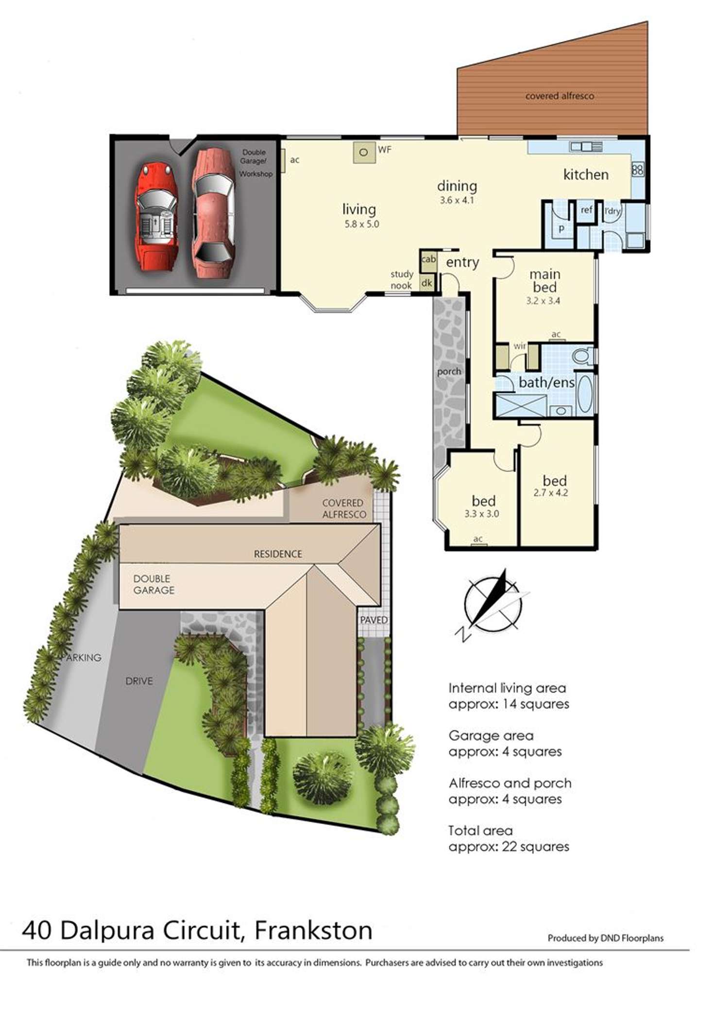 Floorplan of Homely house listing, 40 Dalpura Circuit, Frankston VIC 3199
