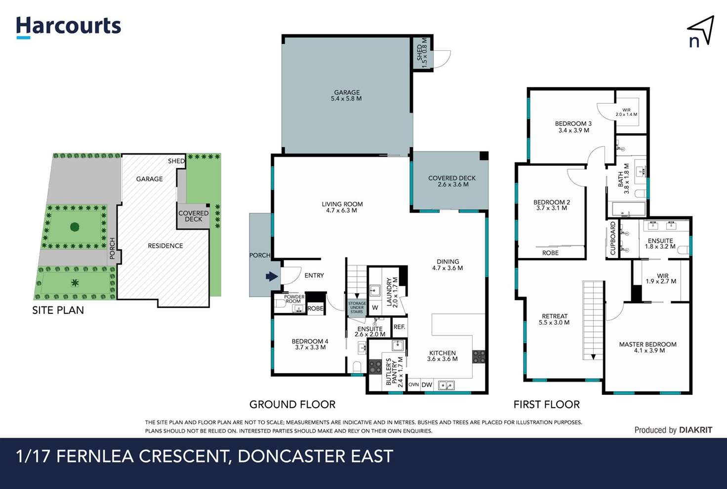 Floorplan of Homely townhouse listing, 1/17 Fernlea Crescent, Doncaster East VIC 3109