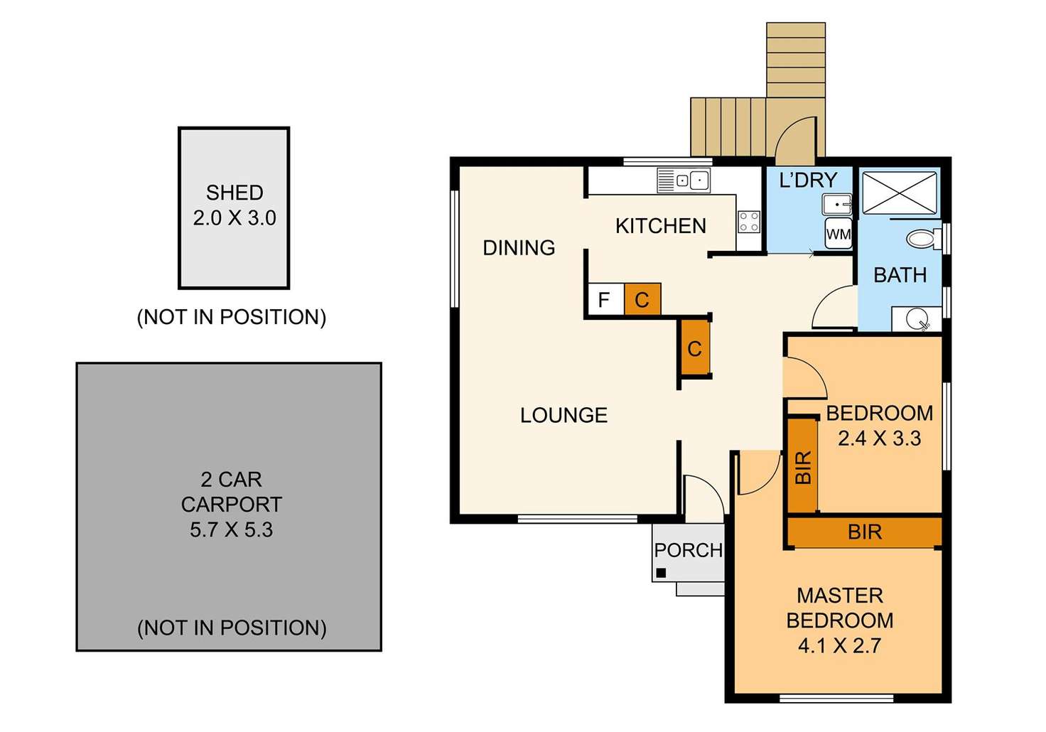 Floorplan of Homely unit listing, 1/68 Eastfield Road, Croydon South VIC 3136