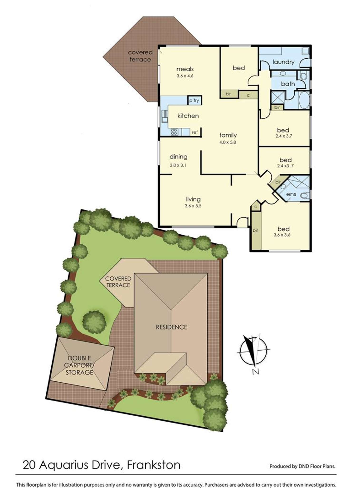 Floorplan of Homely house listing, 20 Aquarius Drive, Frankston VIC 3199