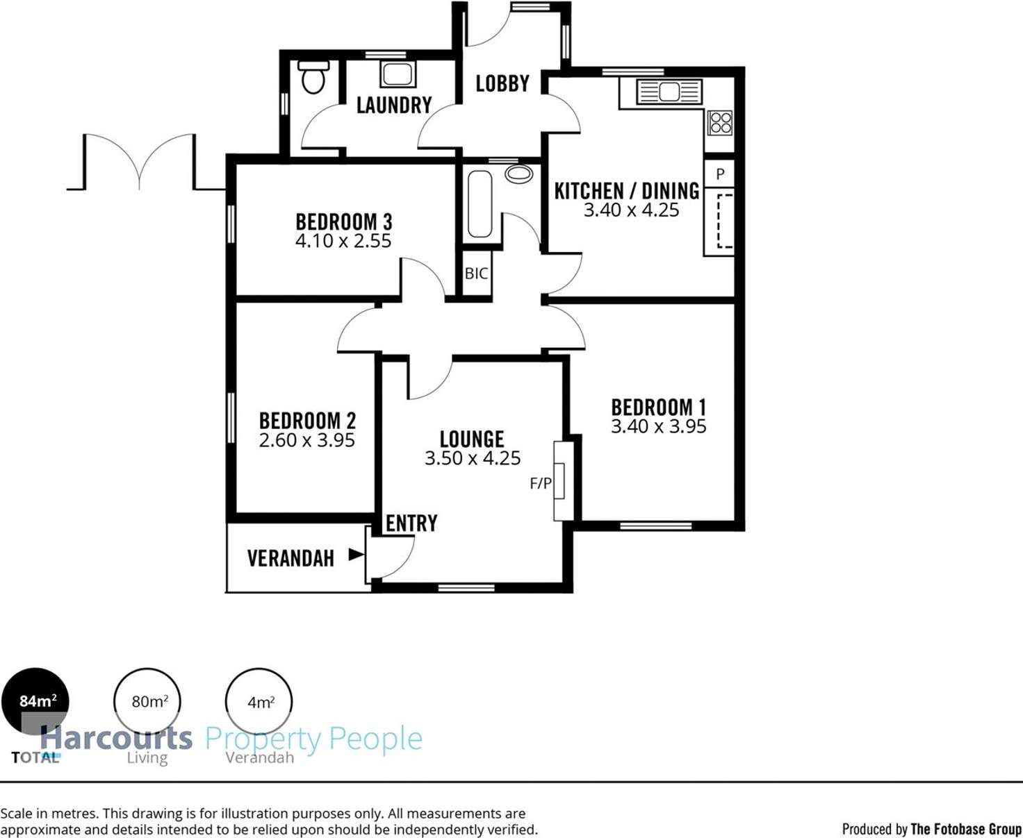 Floorplan of Homely semiDetached listing, 29 Hawkesbury Avenue, Kilburn SA 5084