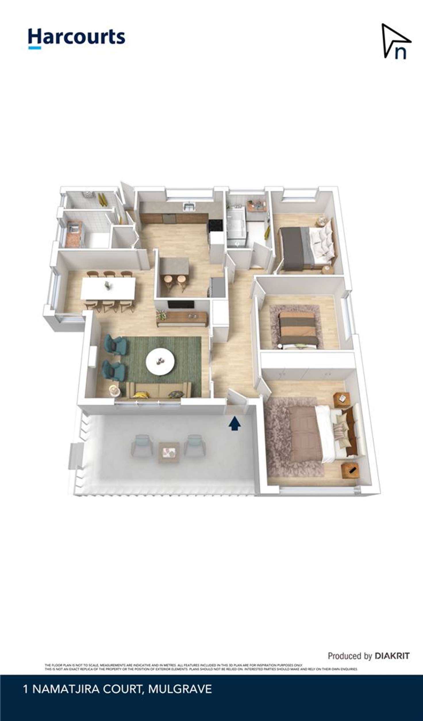 Floorplan of Homely house listing, 1 Namatjira Court, Mulgrave VIC 3170