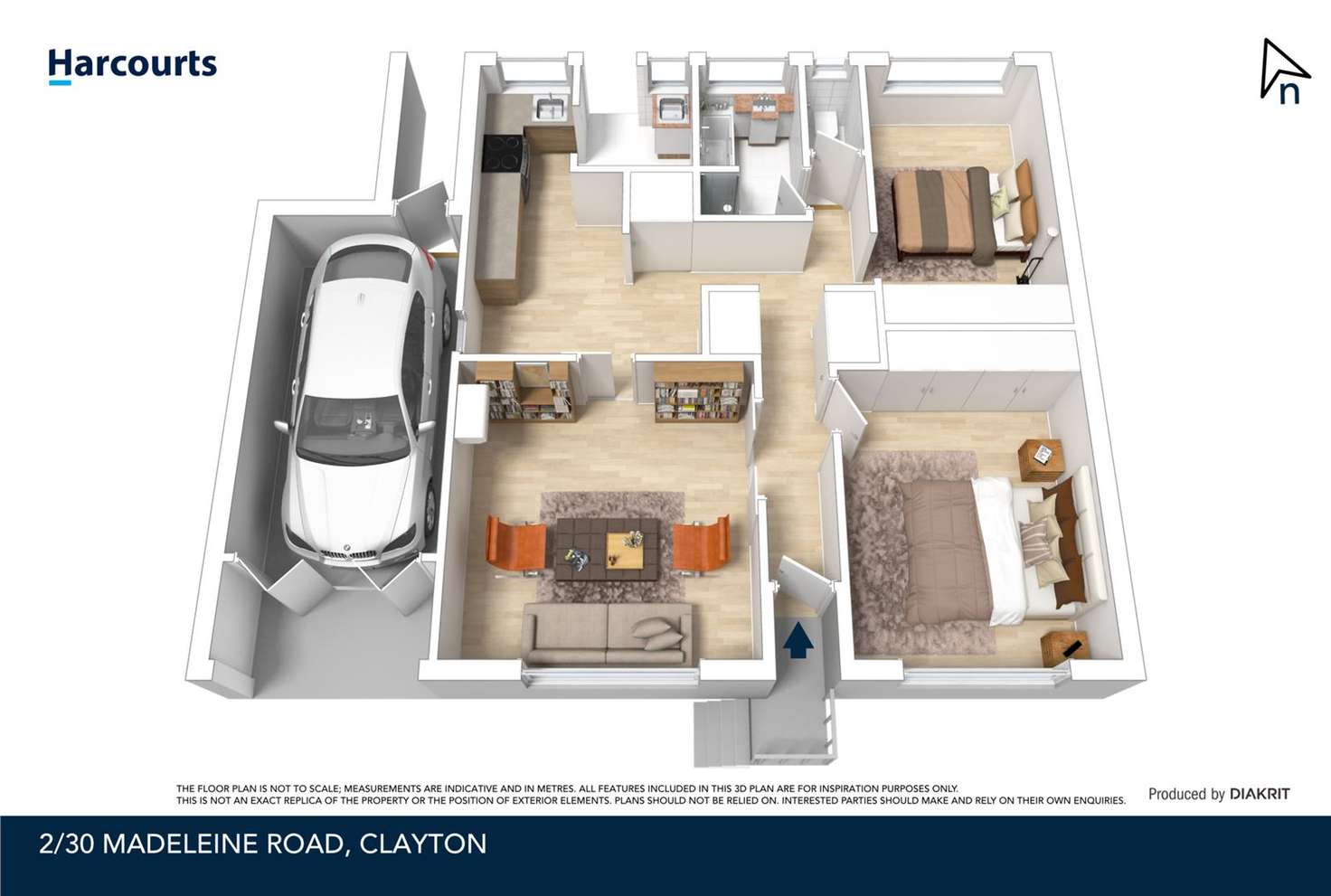 Floorplan of Homely unit listing, 2/30 Madeleine Road, Clayton VIC 3168