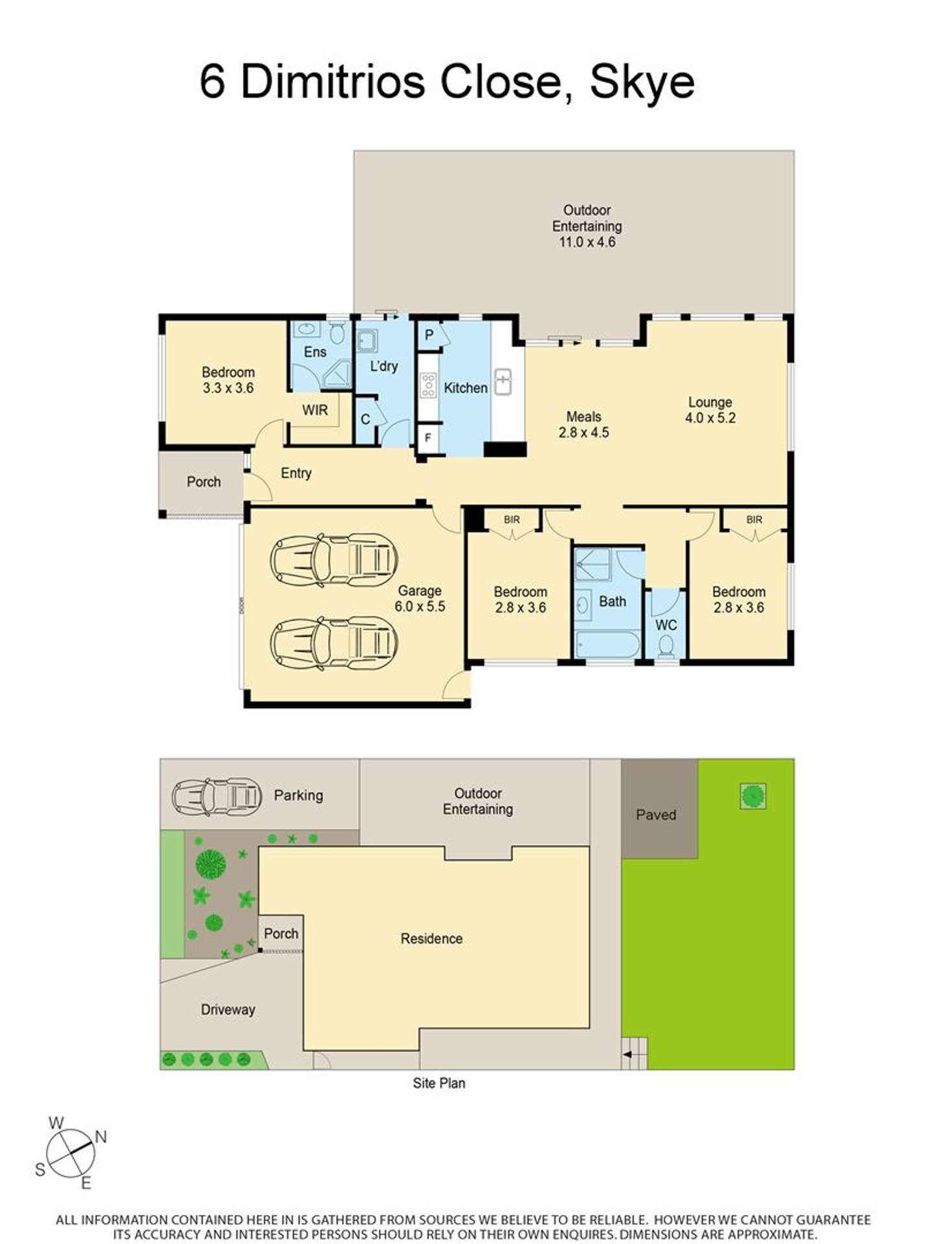 Floorplan of Homely house listing, 6 Dimitrios Close, Skye VIC 3977