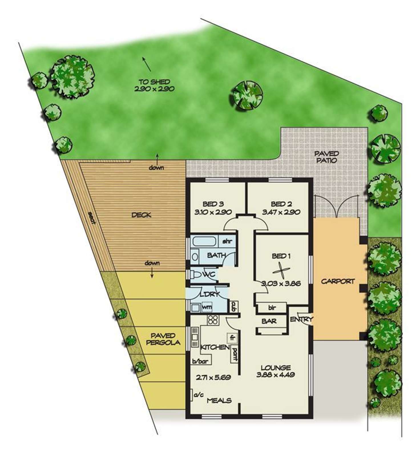 Floorplan of Homely house listing, 5 Jo Court, Aberfoyle Park SA 5159