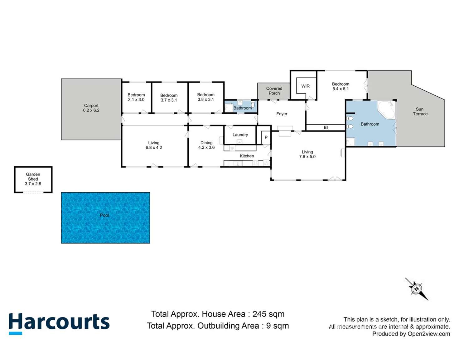 Floorplan of Homely house listing, 6 Homestead Place, Kingston TAS 7050