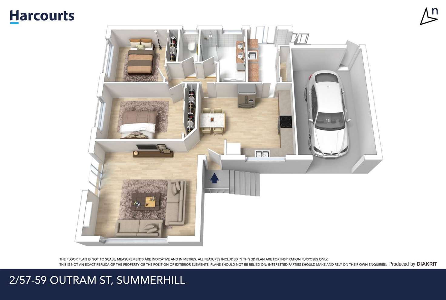 Floorplan of Homely house listing, 2/57-59 Outram St, Summerhill TAS 7250