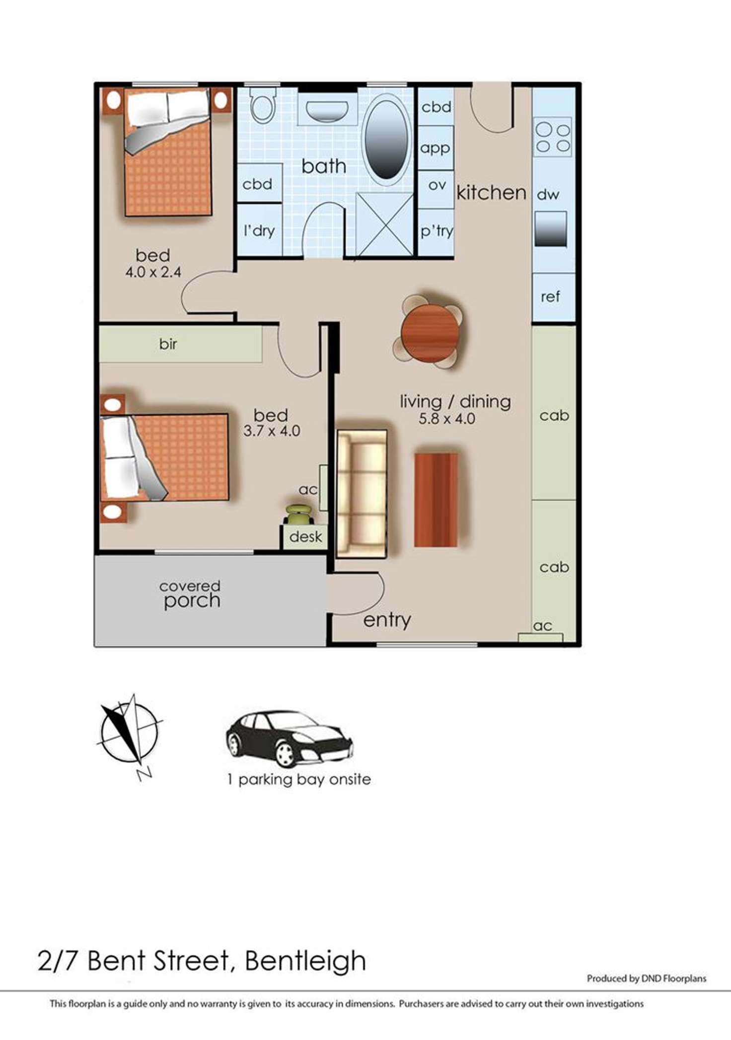 Floorplan of Homely apartment listing, 2/7 Bent Street, Bentleigh VIC 3204