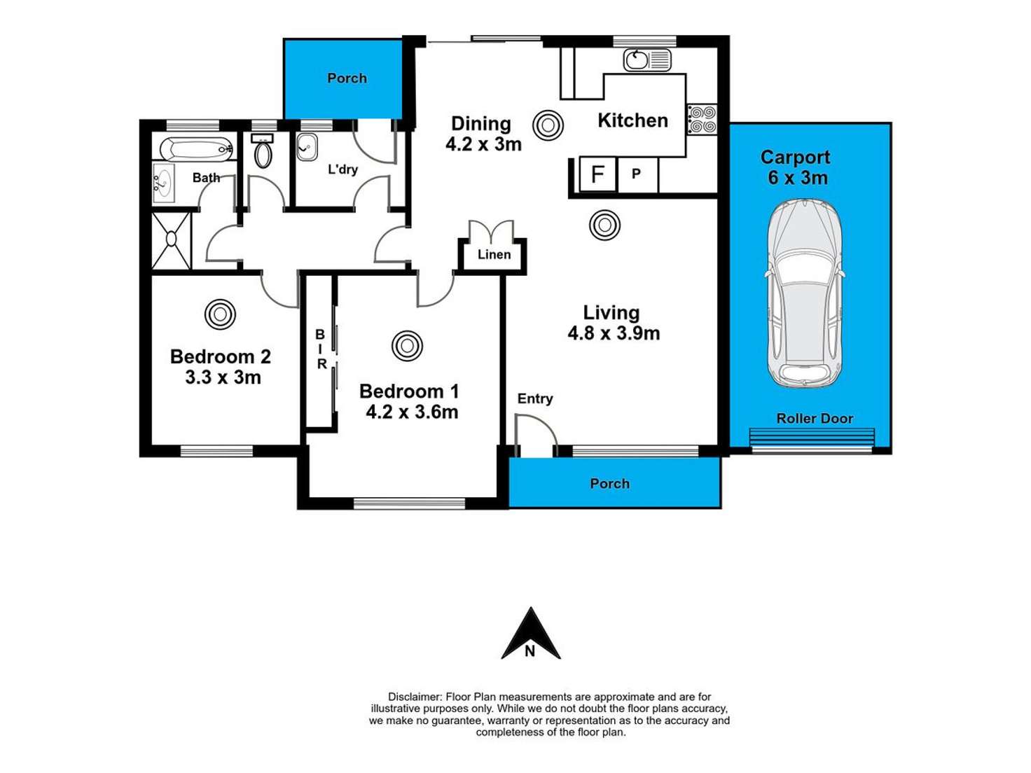 Floorplan of Homely unit listing, 1/1-7 Booth Avenue, Morphett Vale SA 5162