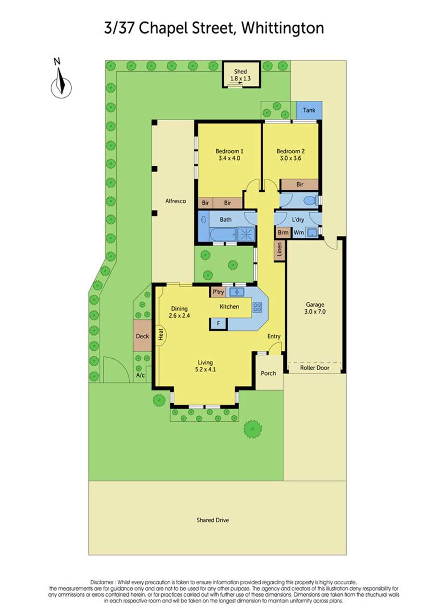 Floorplan of Homely unit listing, 3/37 Chapel Street, Whittington VIC 3219