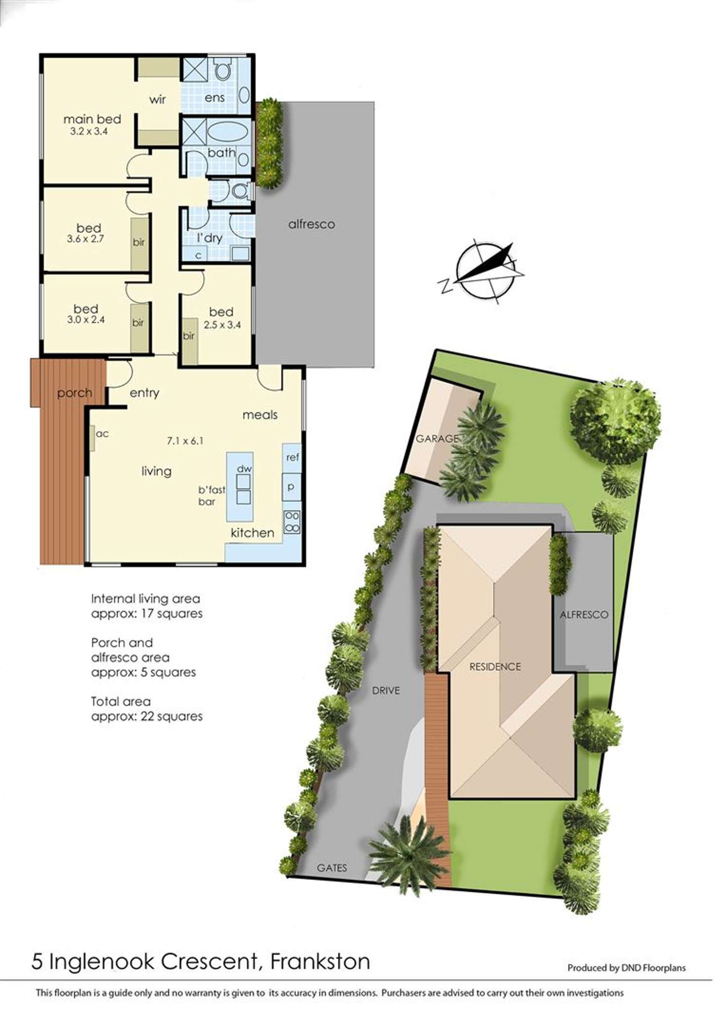 Floorplan of Homely house listing, 5 Inglenook Crescent, Frankston VIC 3199