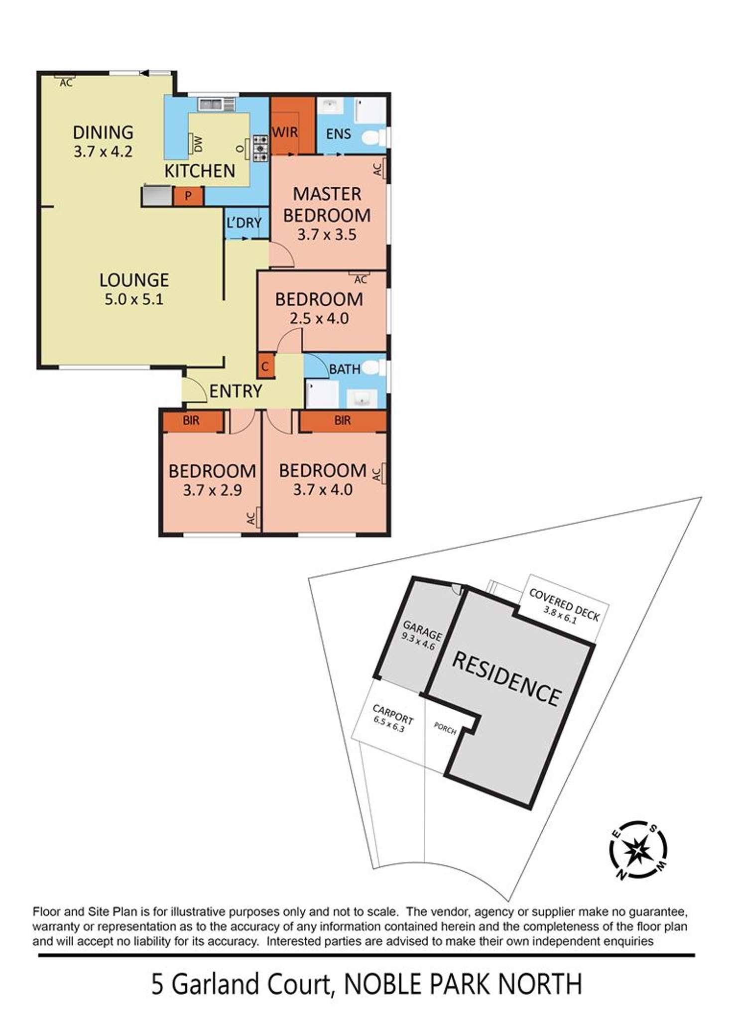 Floorplan of Homely house listing, 5 Garland Court, Noble Park North VIC 3174