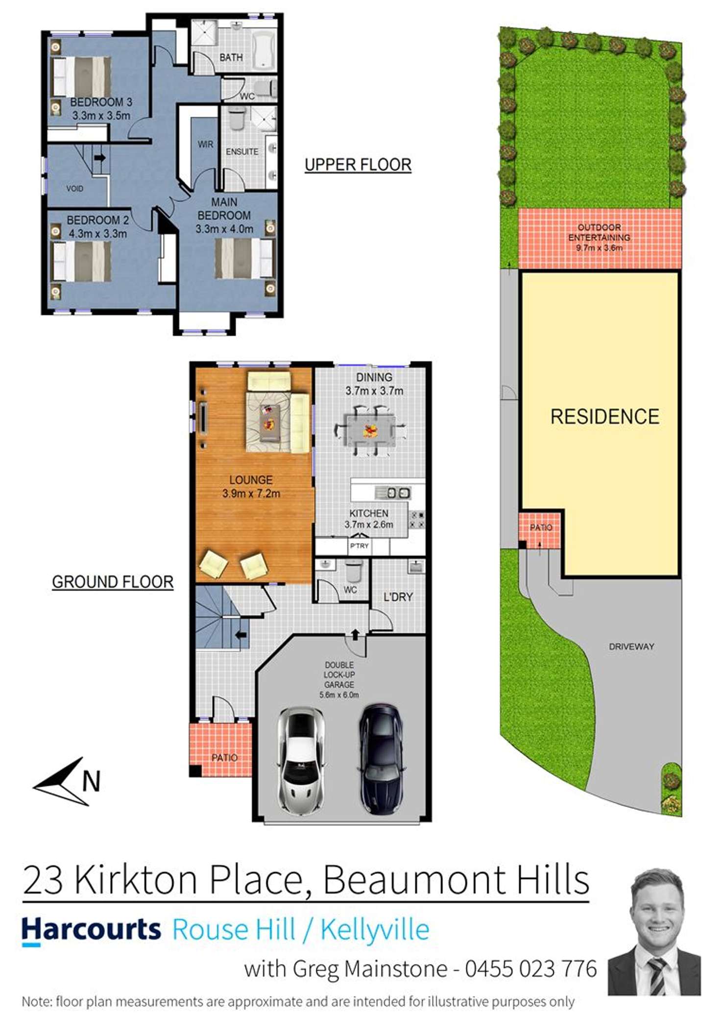 Floorplan of Homely semiDetached listing, 23 Kirkton Place, Beaumont Hills NSW 2155