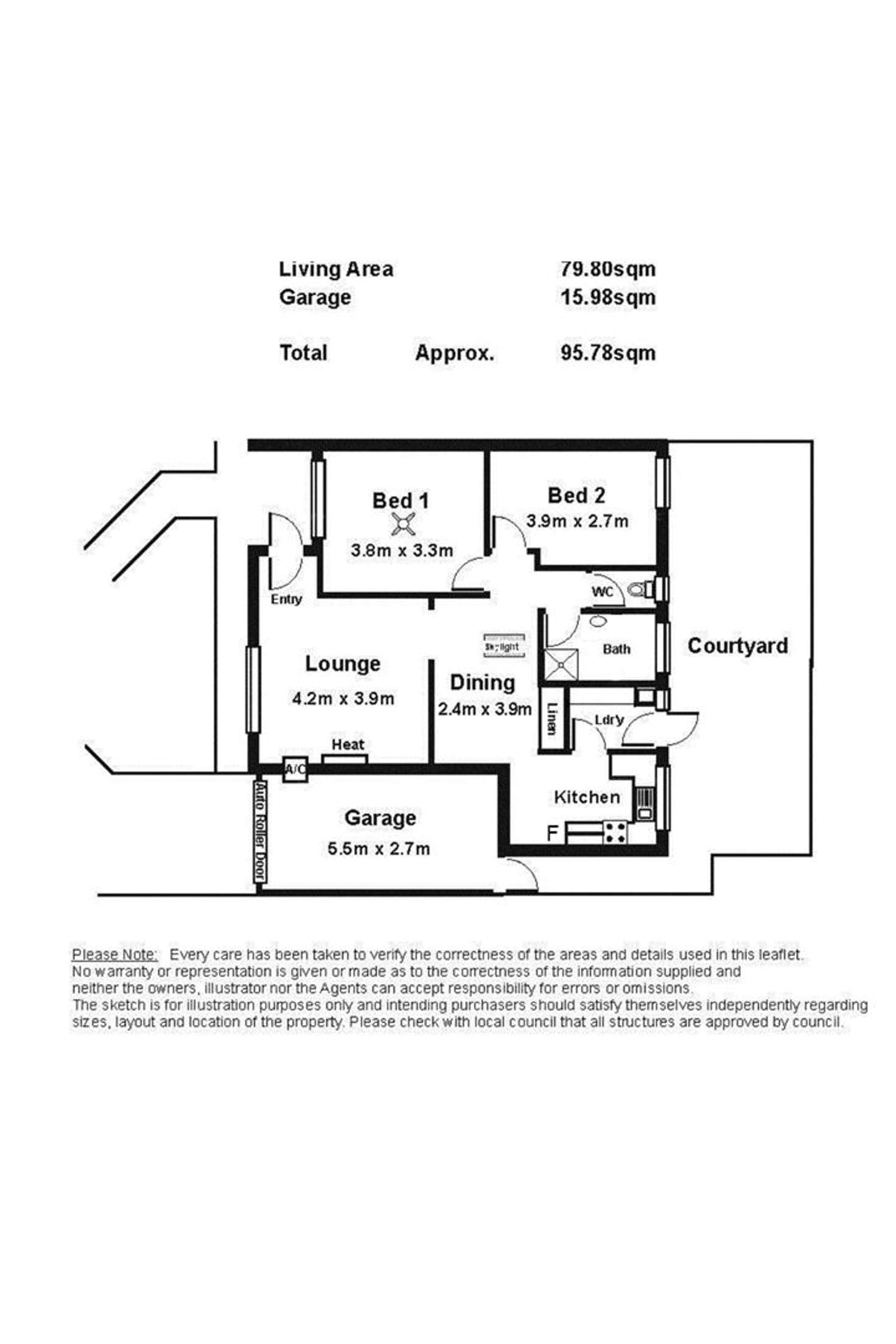 Floorplan of Homely unit listing, 2/7 Highgate Street, Fullarton SA 5063