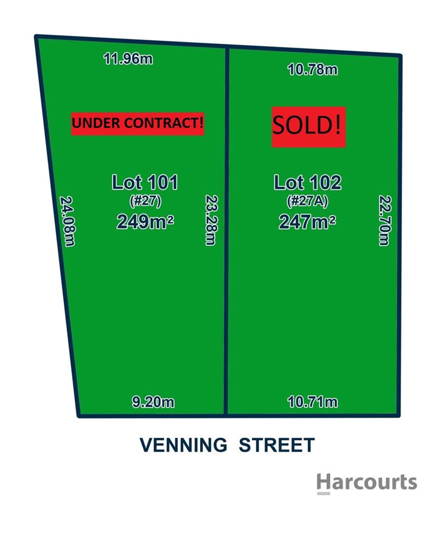 Floorplan of Homely residentialLand listing, 27 and 27a Venning Street, Morphett Vale SA 5162