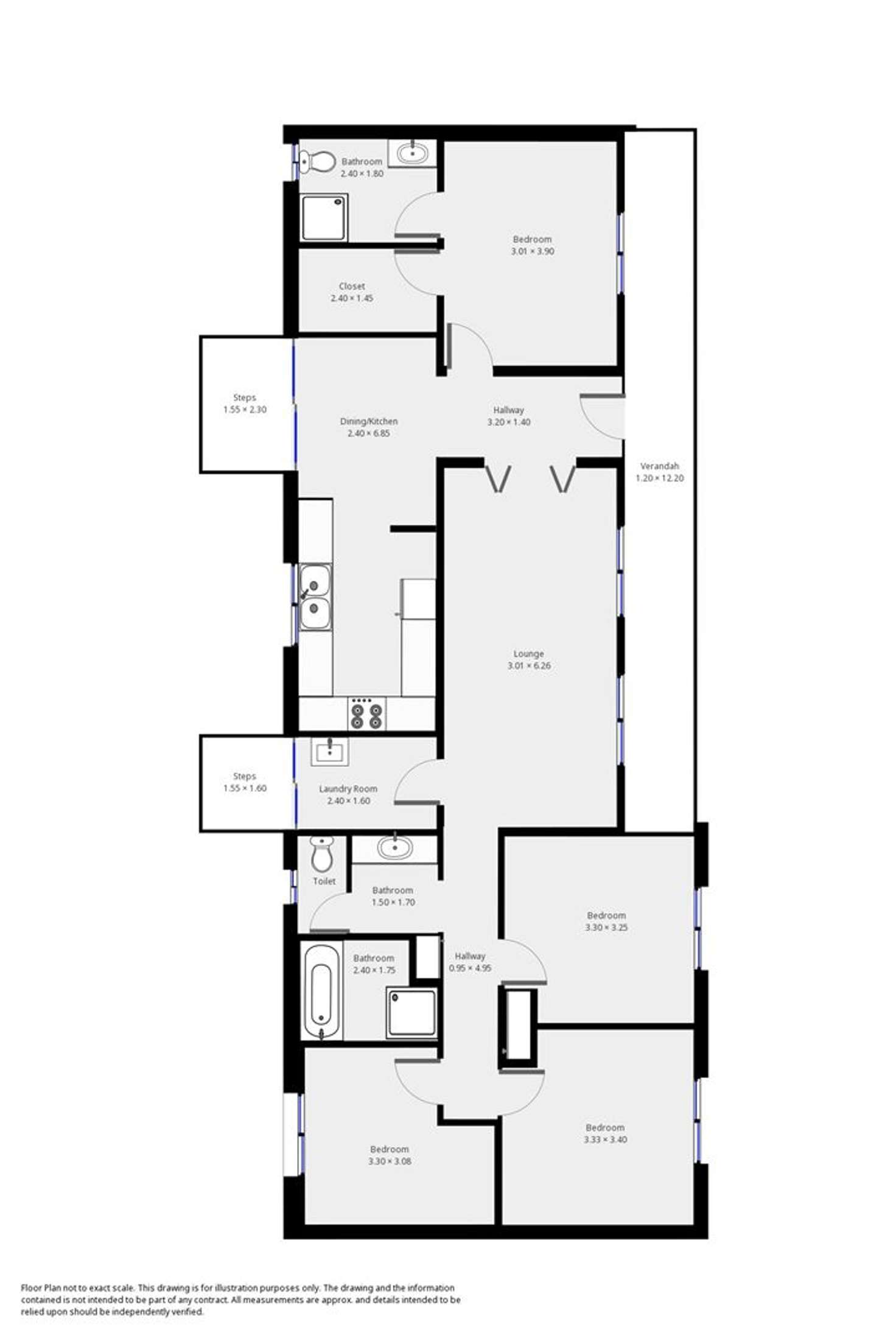 Floorplan of Homely house listing, 24 - 28 Queen Street, Peterborough SA 5422